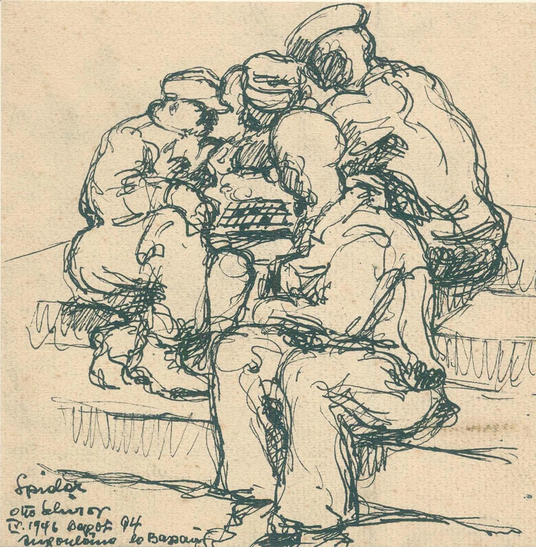 Schirop, Otto (1904 Hamburg 1958). 19 Skizzen. 1 Aquarell