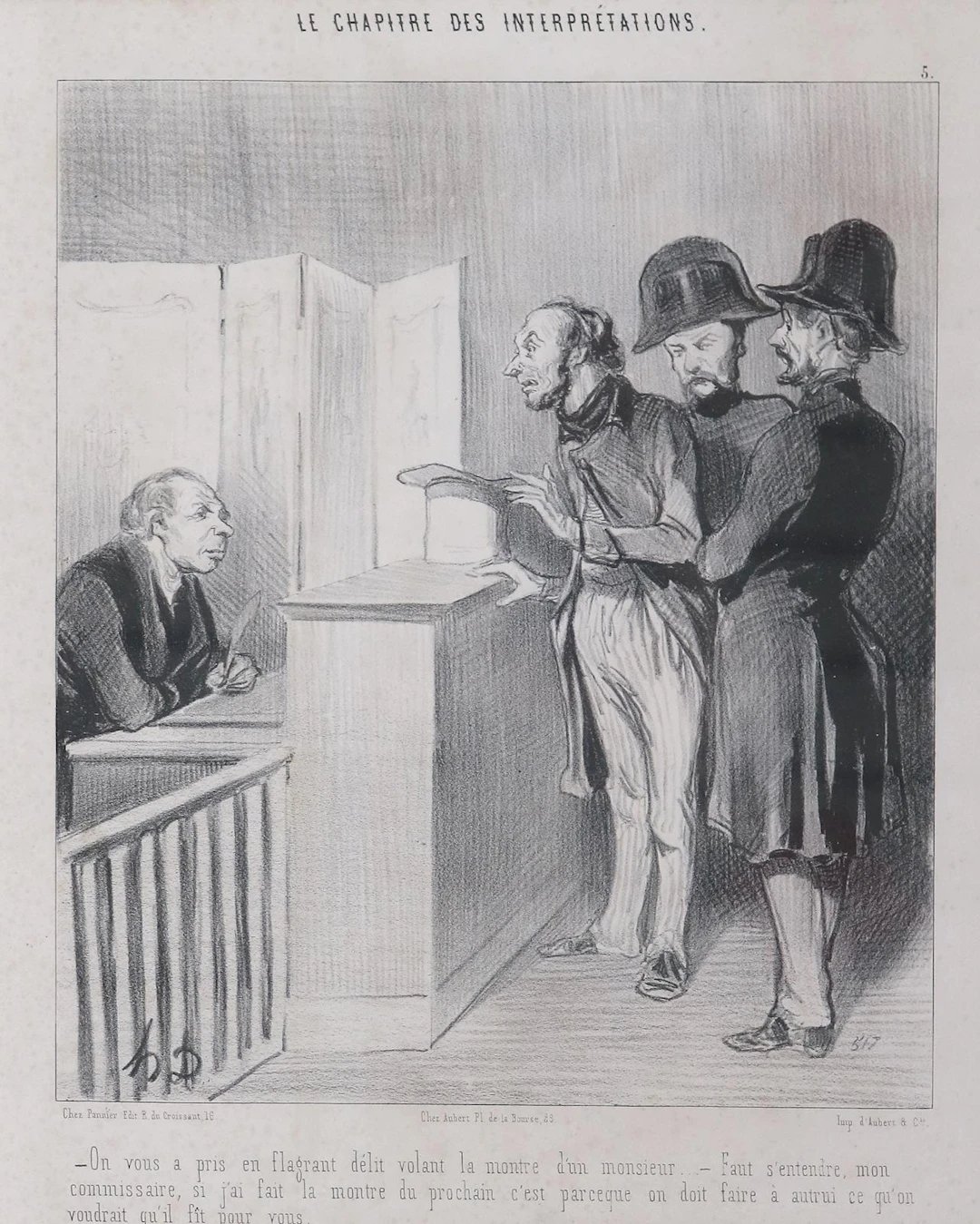 Daumier, Honoré (1808 Marseille - Valmondois 1879). Le Chapiere des