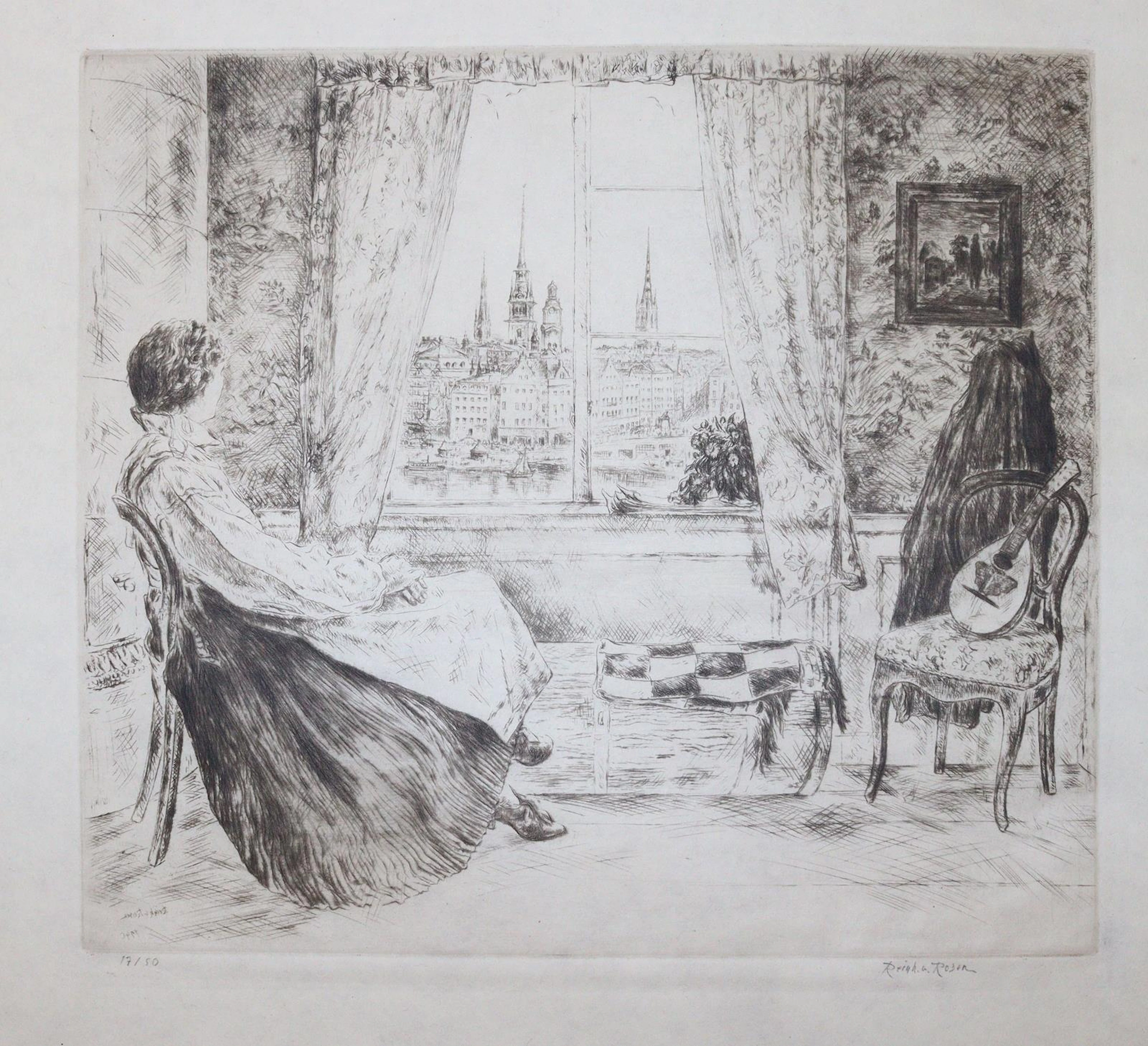 Rosen, Reinhold von (1894 Schweden 1961). 9 Radierungen. Verschiedene