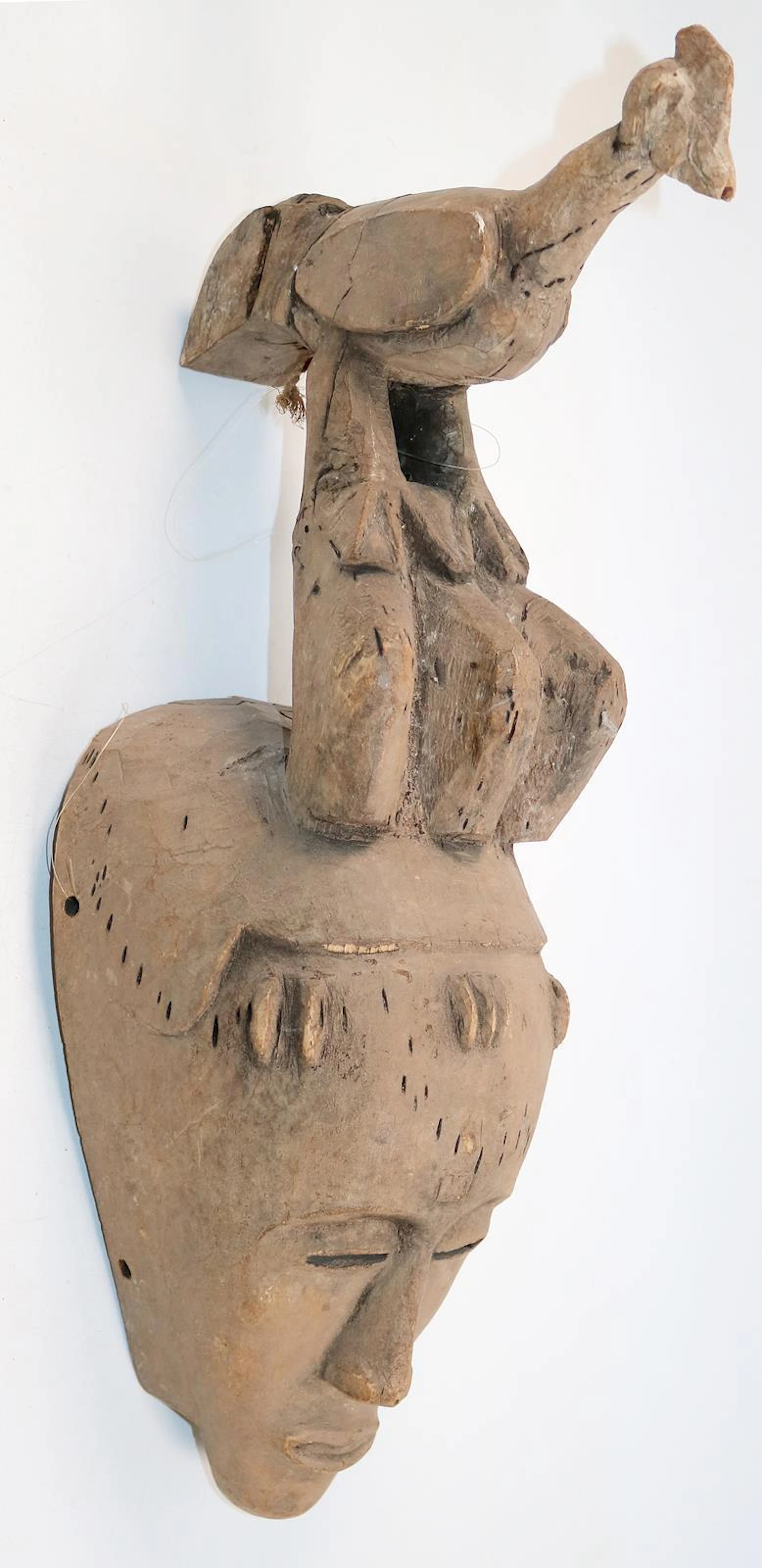 Senufo Elfenbeinküste Tanzaufsatz mit Vogelhaube
