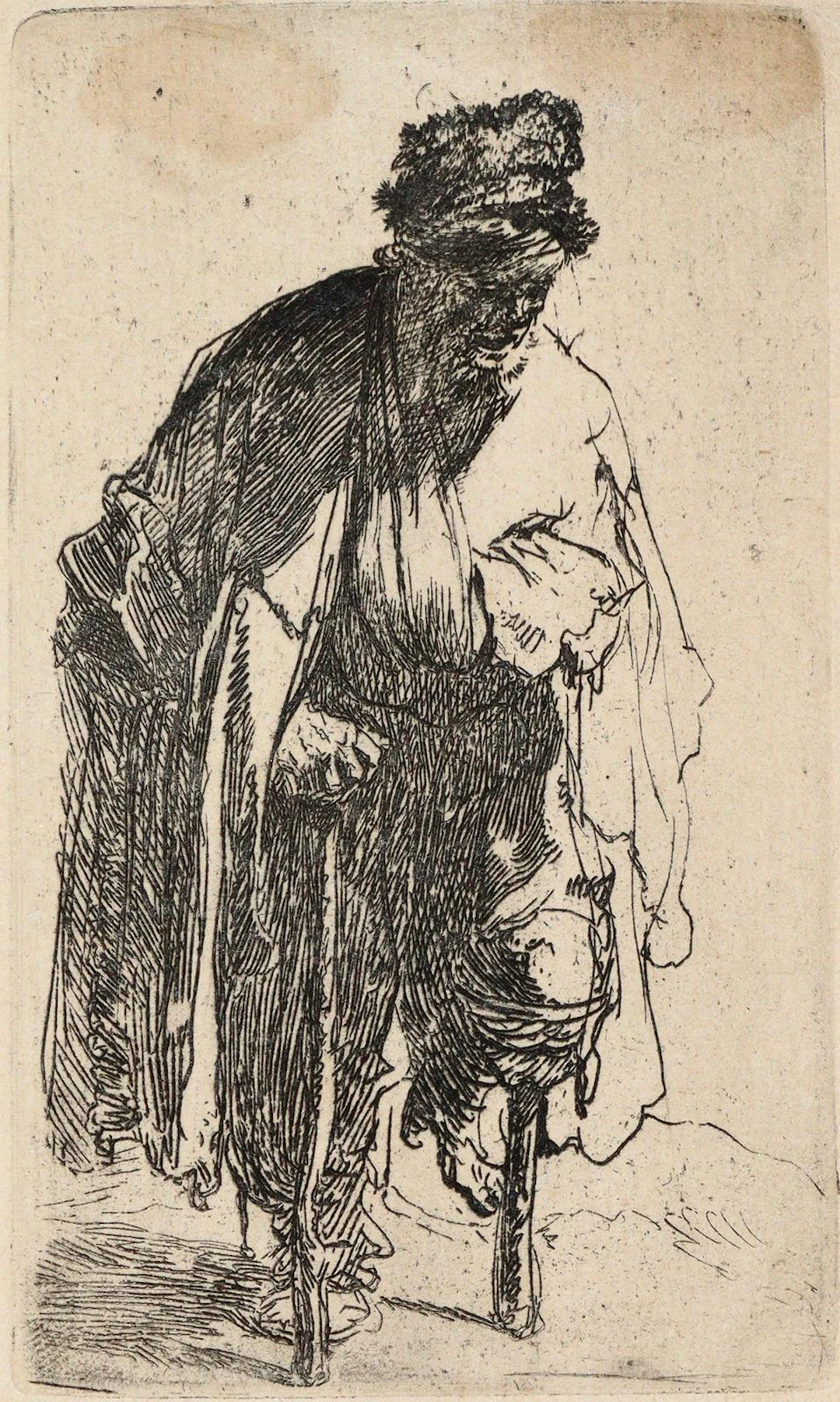 Rembrandt, Harmensz van Rijn (1606 Leiden - 1669 Amsterdam). Der Stelzfuß.