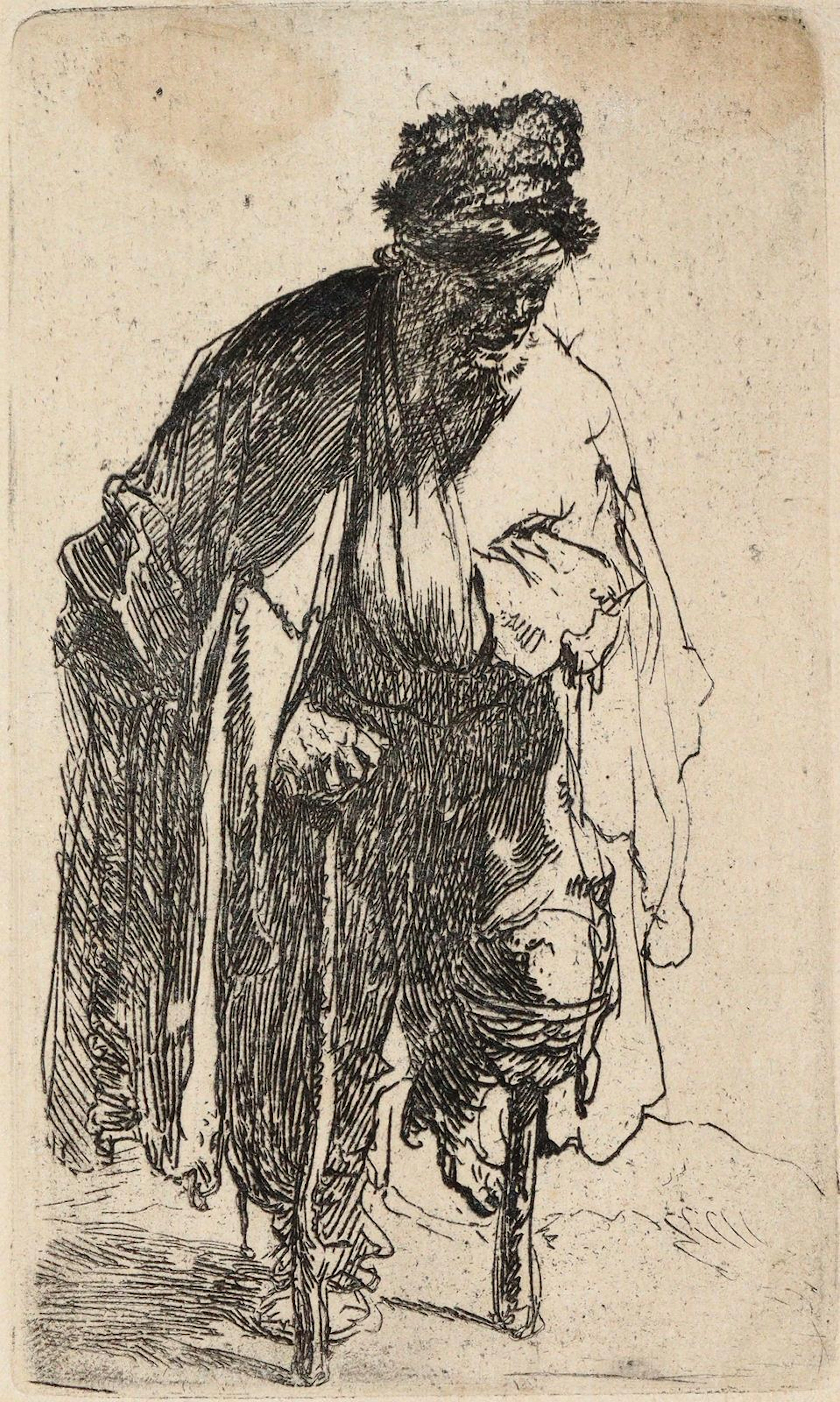 Rembrandt, Harmensz van Rijn (1606 Leiden - 1669 Amsterdam). Der Stelzfuß.