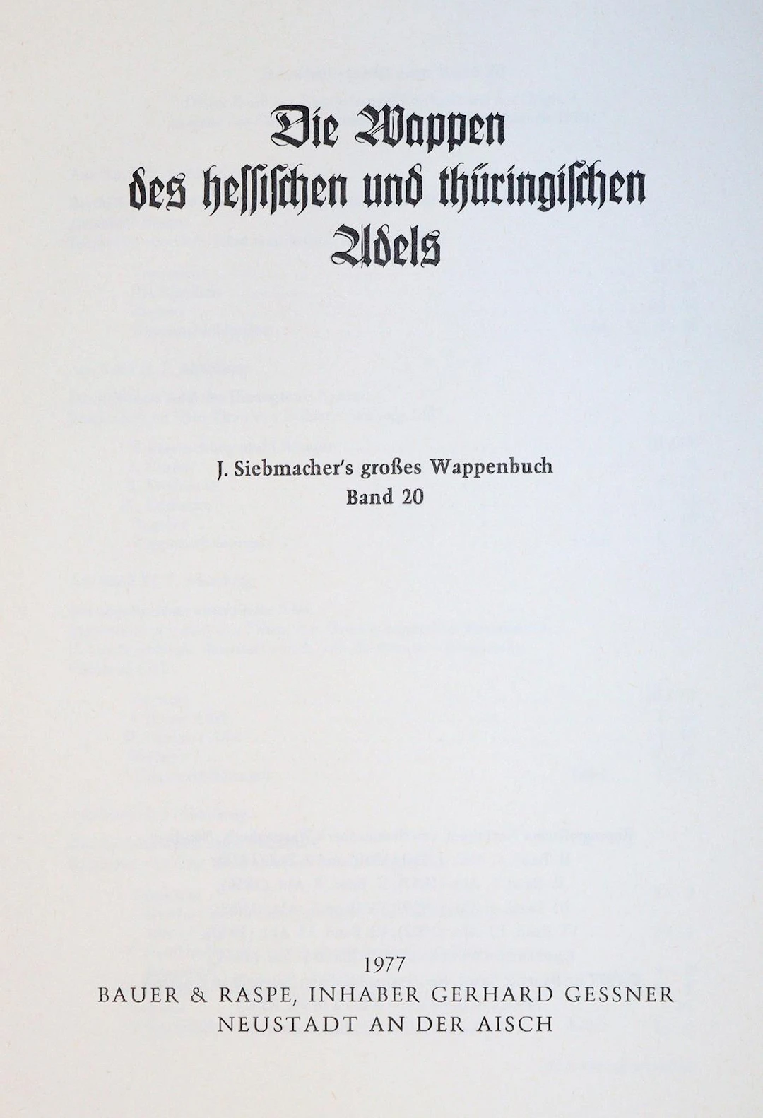 Siebmacher,J. Großes Wappenbuch. Reprographischer Nachdruck. 25 Bde.