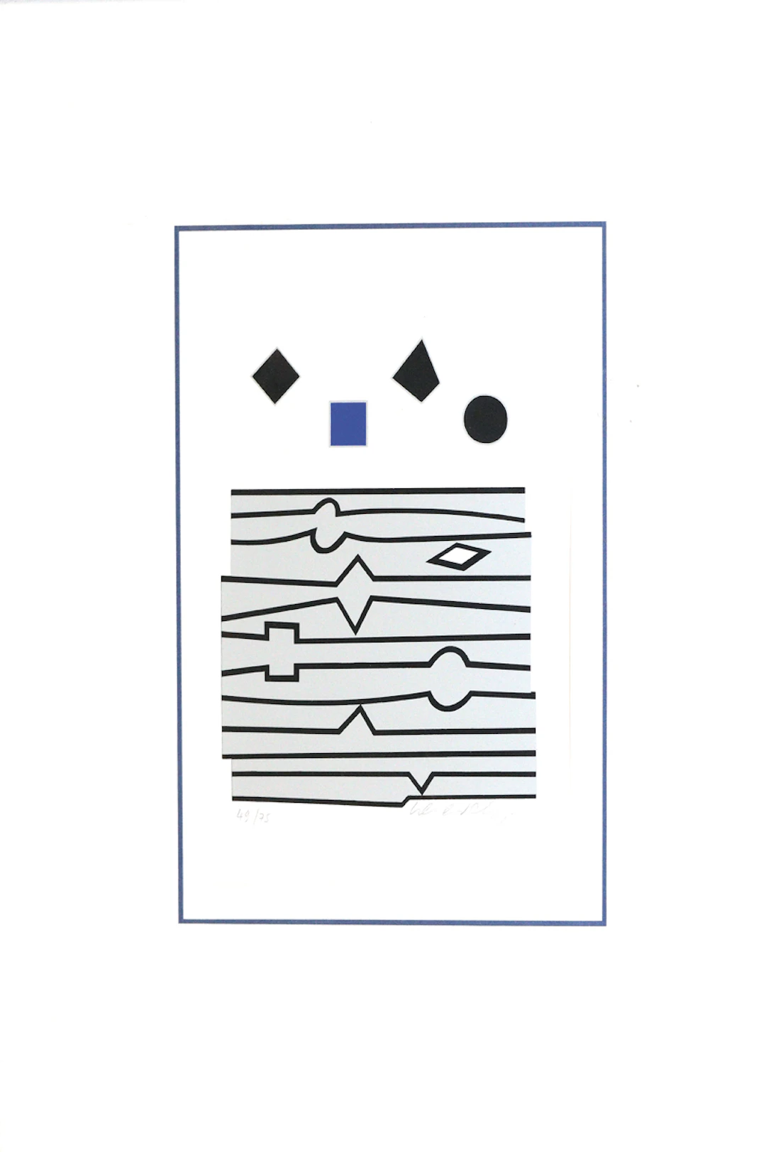 Vasarely, Victor (1906 Pécs - Paris 1997). Le Cheval meurt les oiseaux