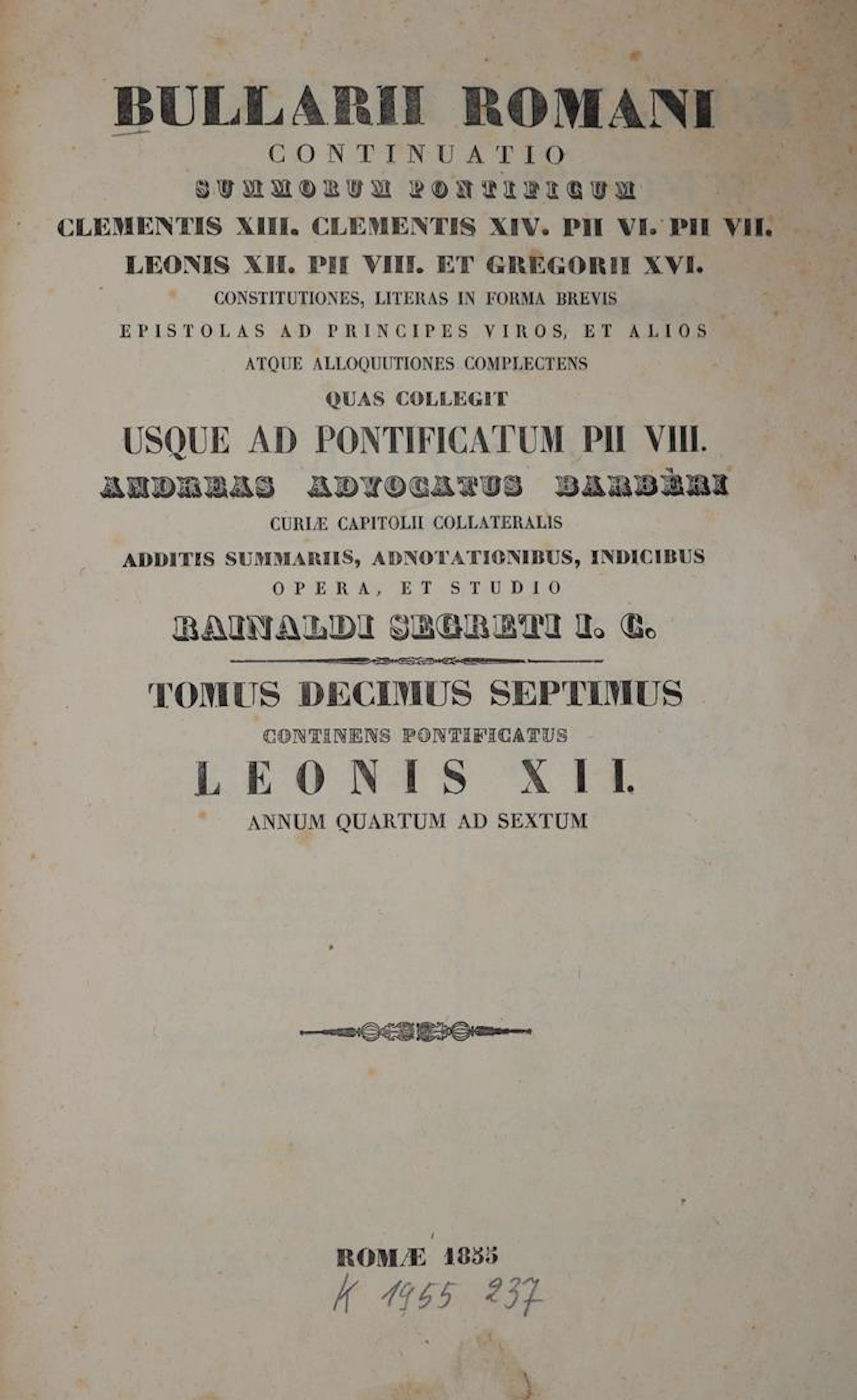 Benedikt XIV., Papst. Opera omnia in unum corpus collecta... Ed. novissima.