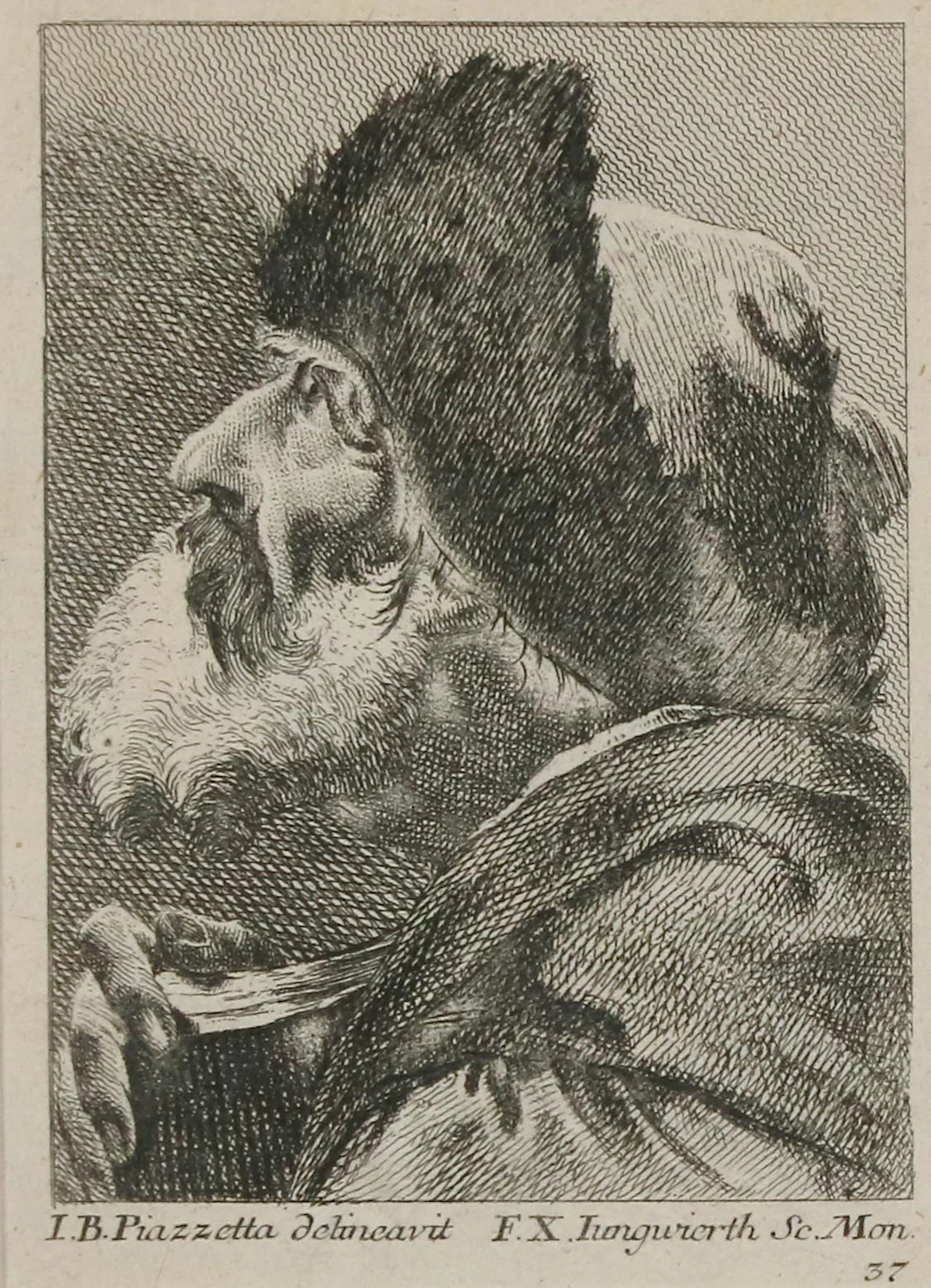 Jungwirth, Franz Xaver (1720 München 1790). Phantasieköpfe nach Piazezza.