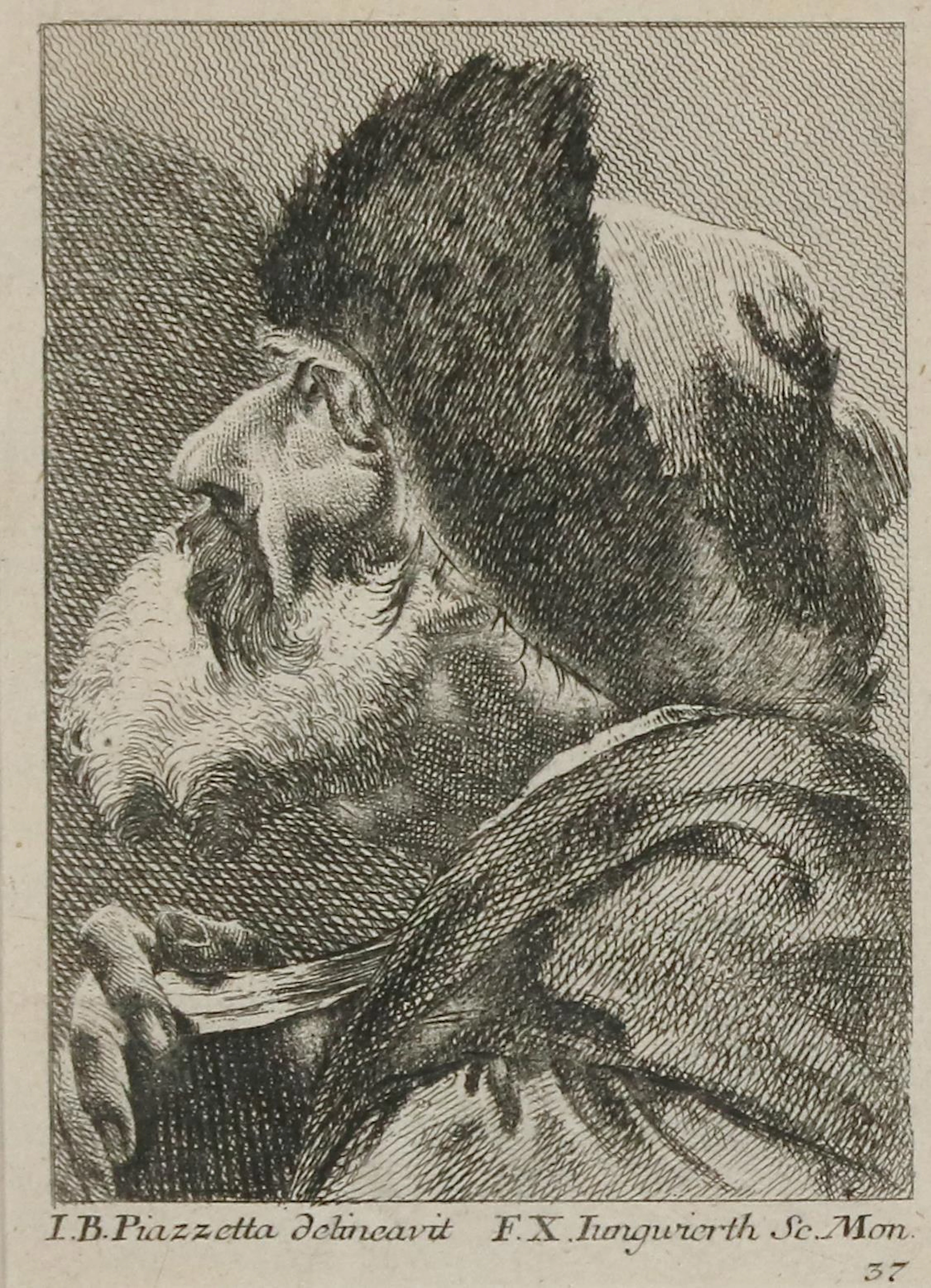 Jungwirth, Franz Xaver (1720 München 1790). Phantasieköpfe nach Piazezza.