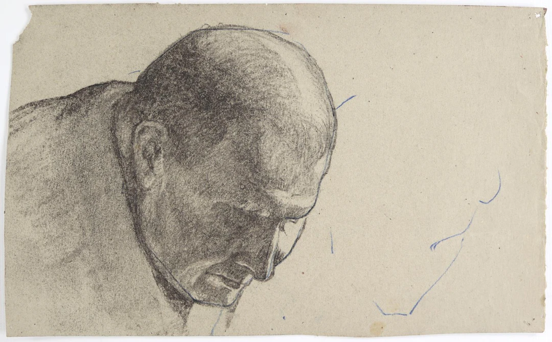 Zairis, Emmanuel (1876 Bodrum - Mykonos 1948). 3 Studienblätter. Männerkopf