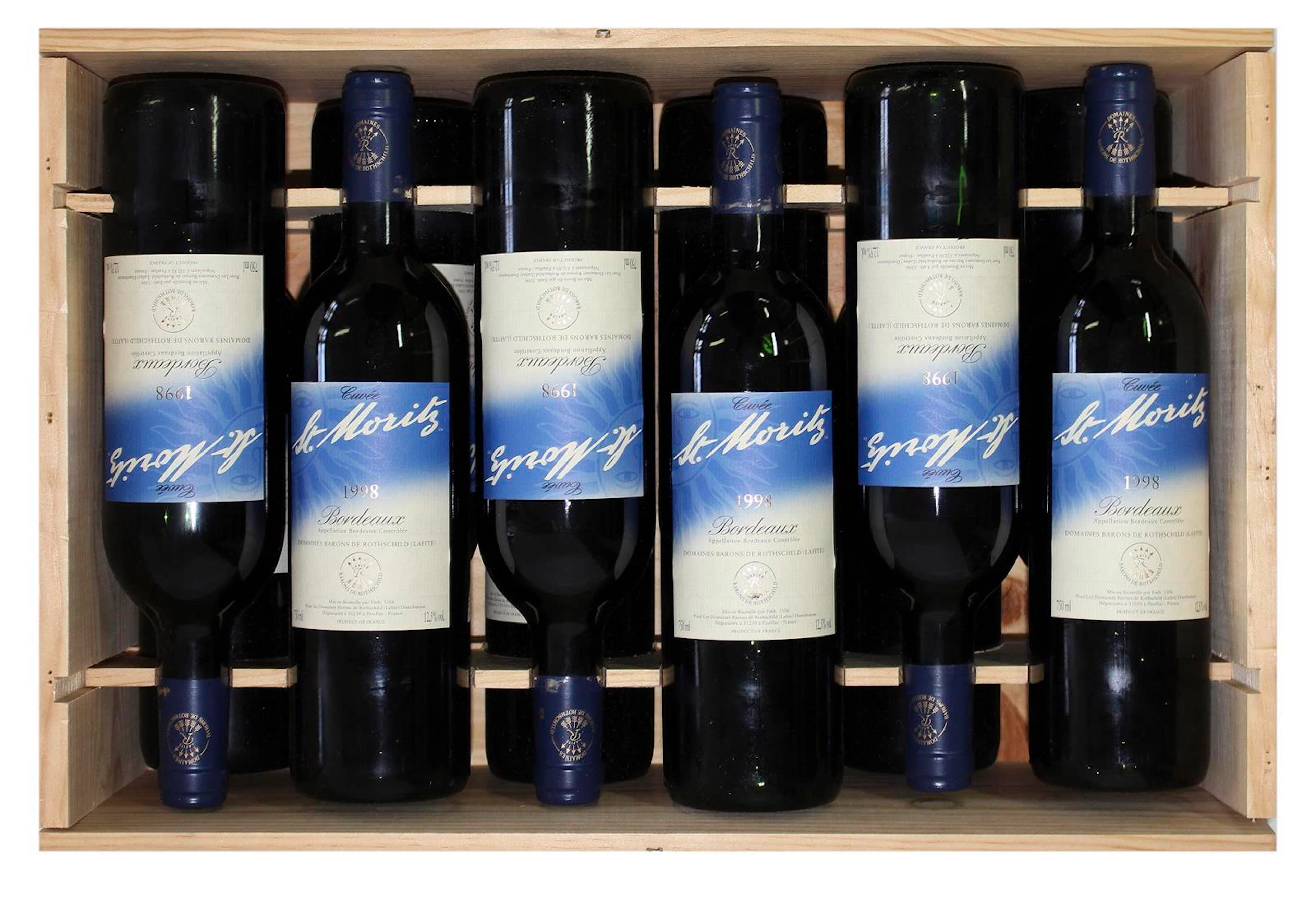 Cuvee St. Moritz 1998 Bordeaux. 12 Flaschen