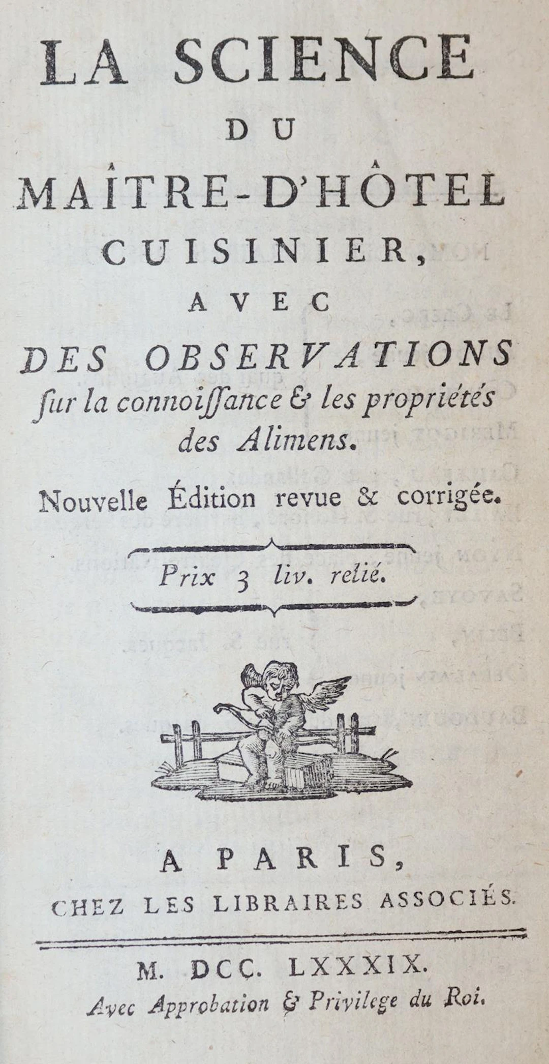 (Menon). La Science du Maitre-d'Hotel Cuisinier