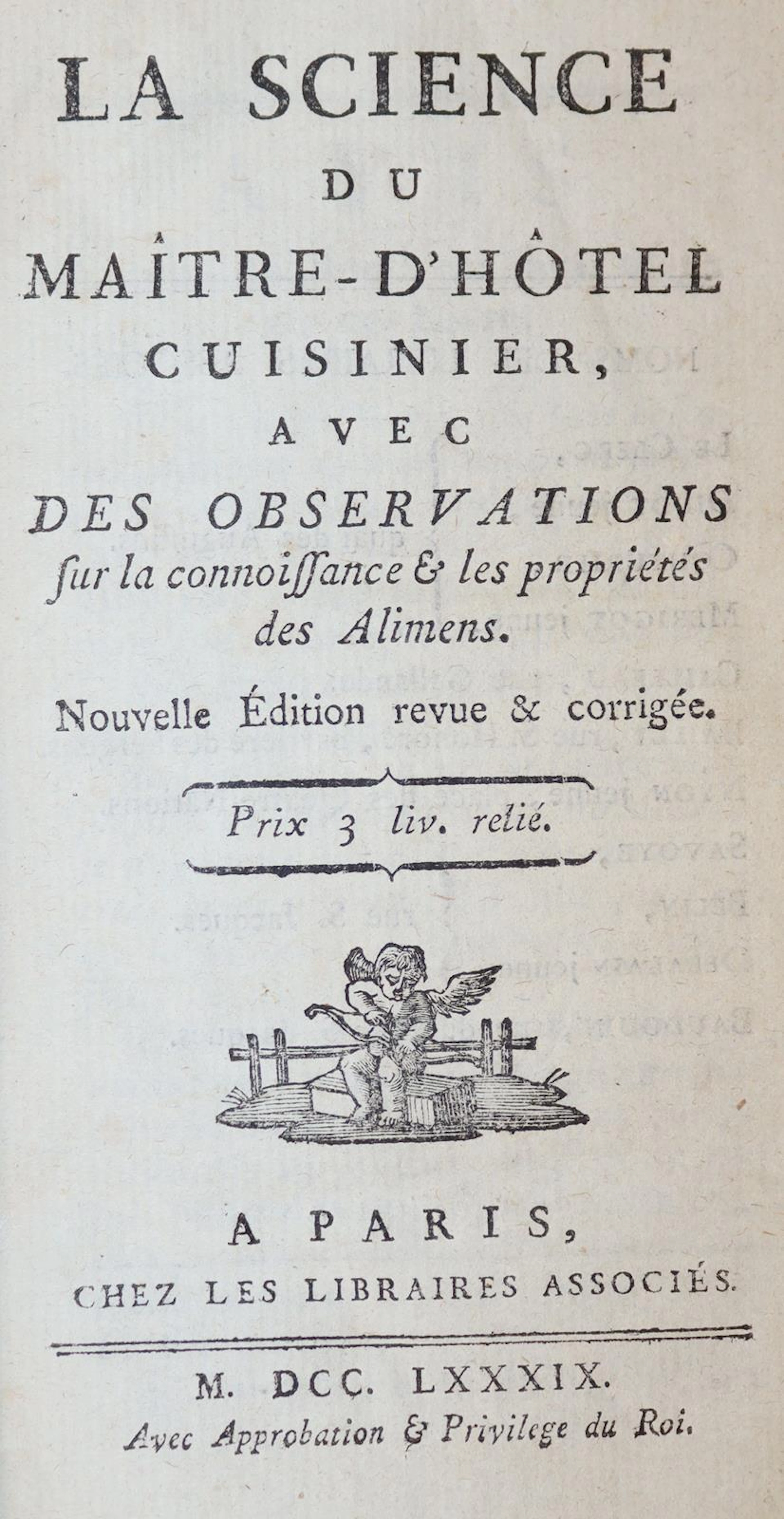 (Menon). La Science du Maitre-d'Hotel Cuisinier