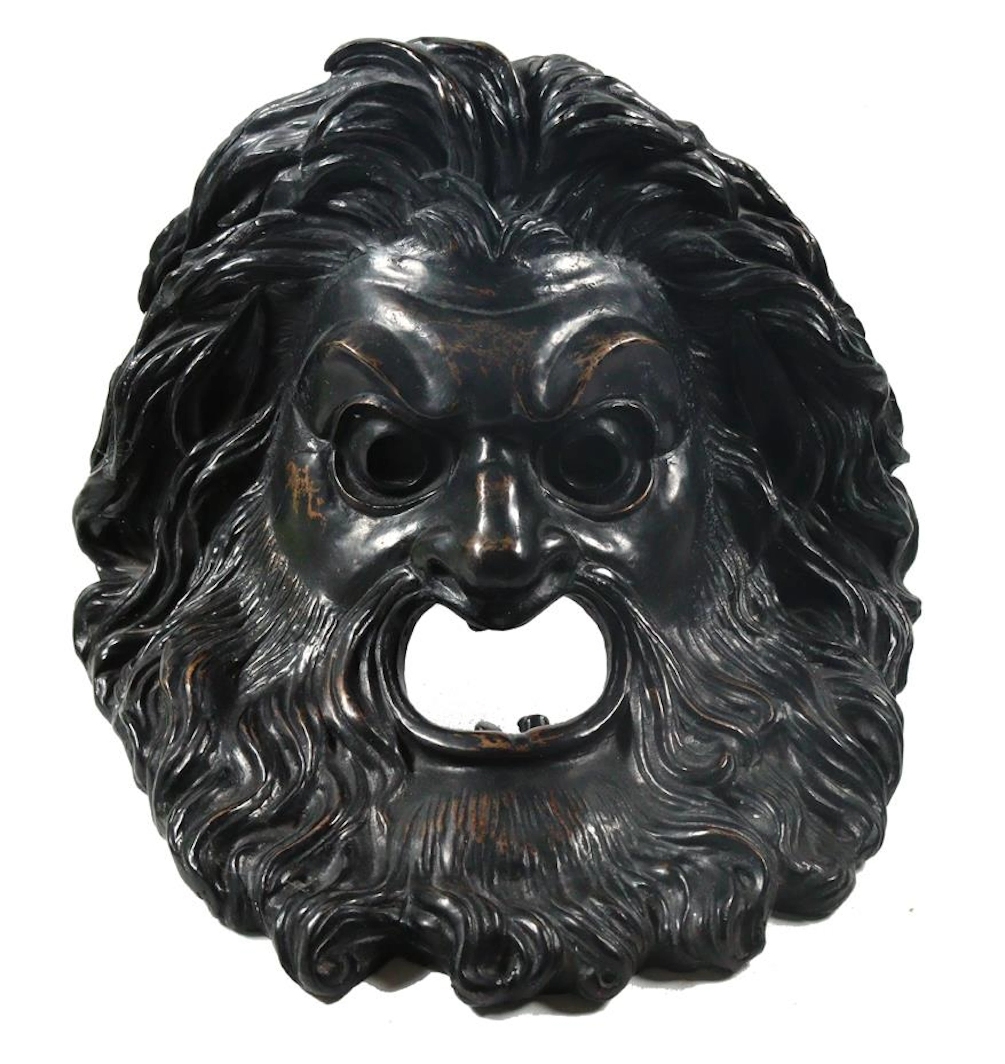 Satyr, große Bronze-Wandmaske
