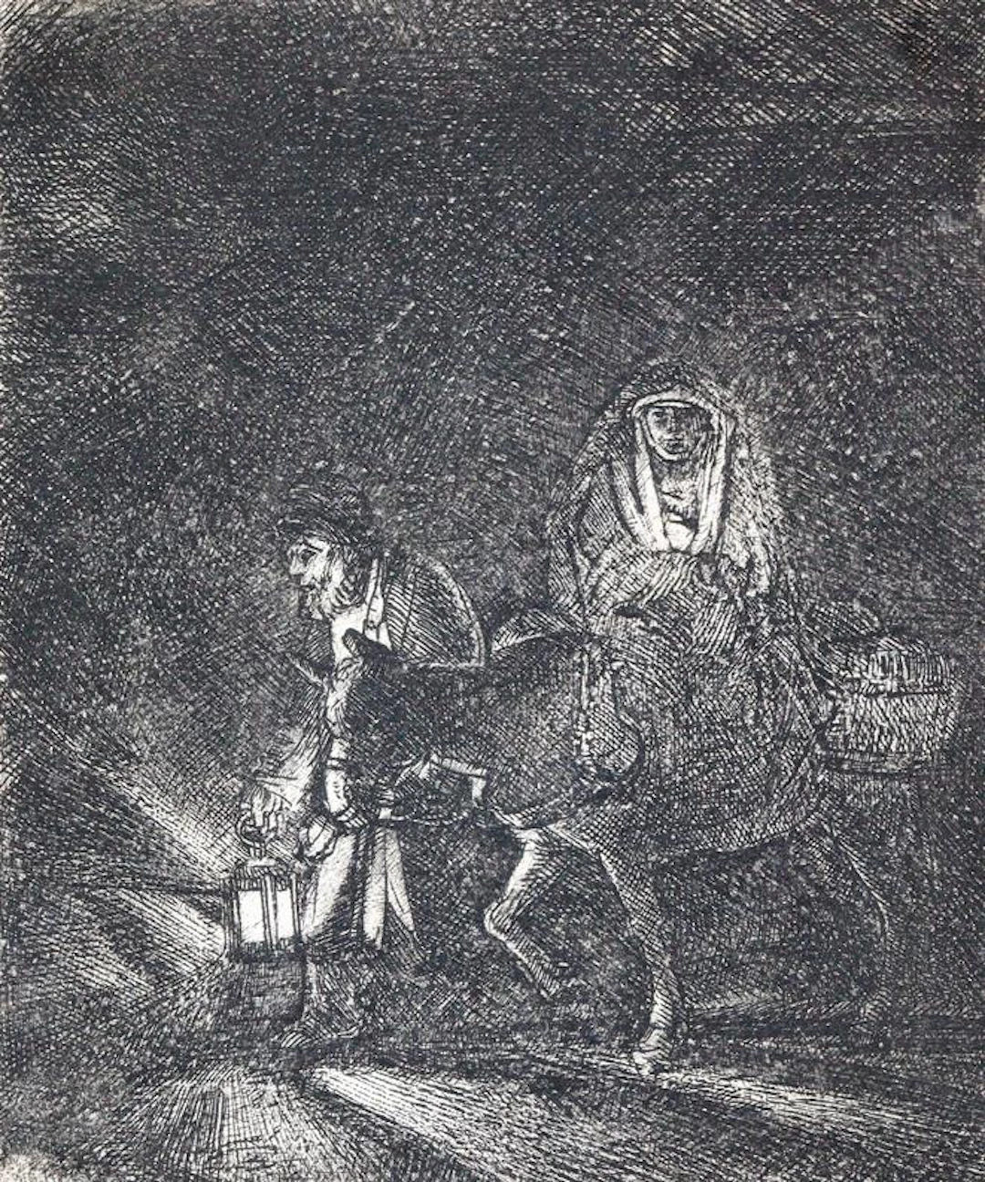 Rembrandt, Hamensz van Rijn (1606 Leiden - Amsterdam 1669). Flucht