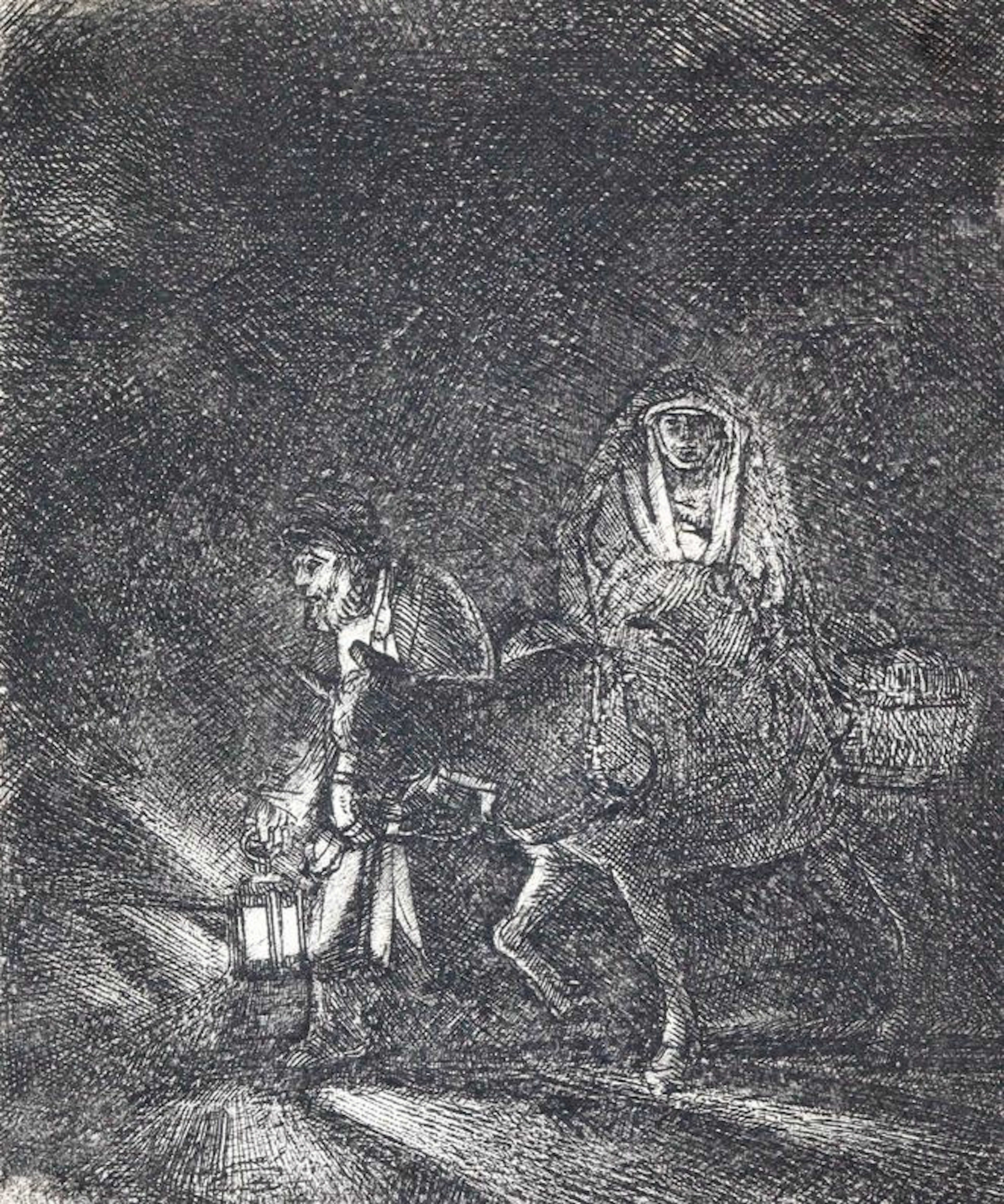 Rembrandt, Hamensz van Rijn (1606 Leiden - Amsterdam 1669). Flucht