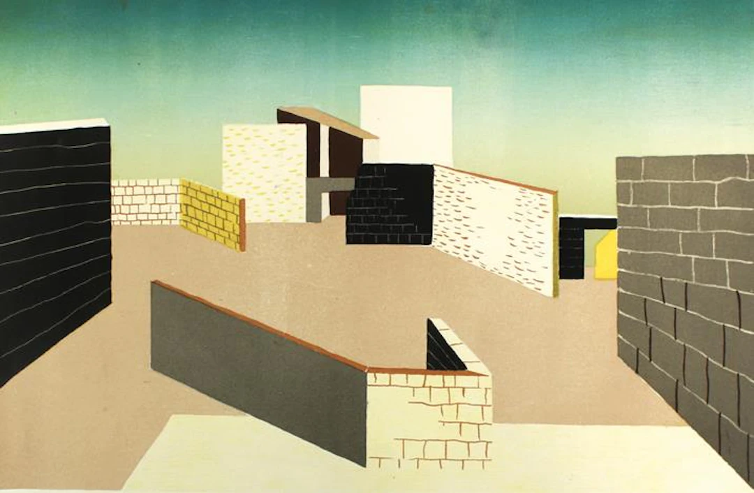 Lurcat, Jean (1892 Bruyères - Saint-Paul 1966). Paysage d'Algérie.