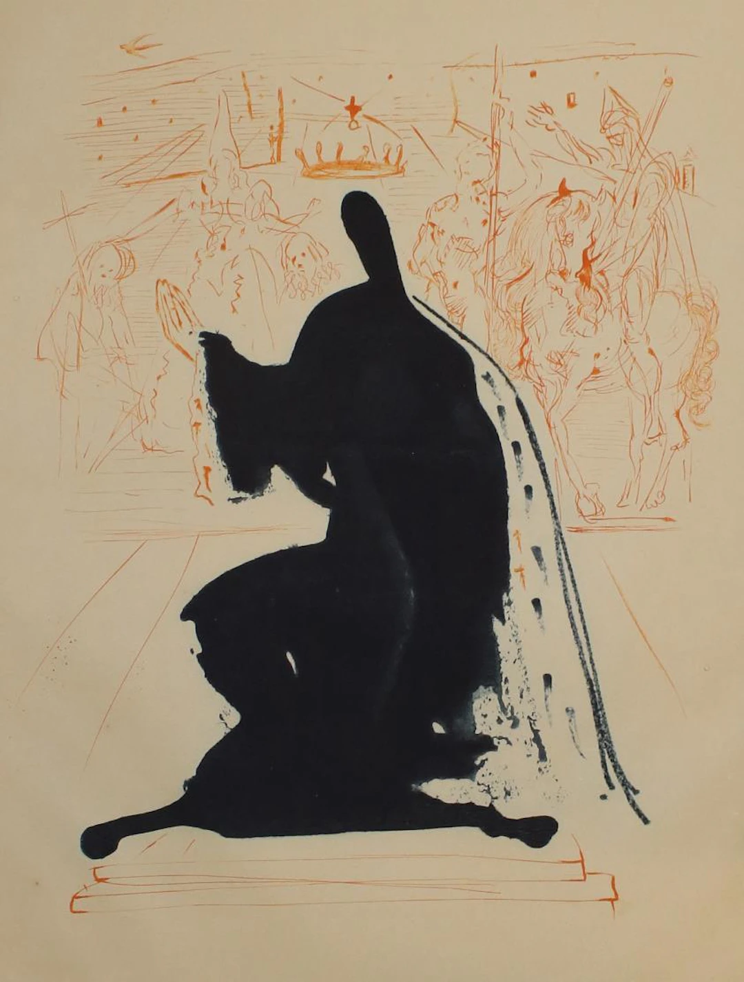 Dali,Salvador (1893 Figueres 1989). King of Aragon. Radierung und