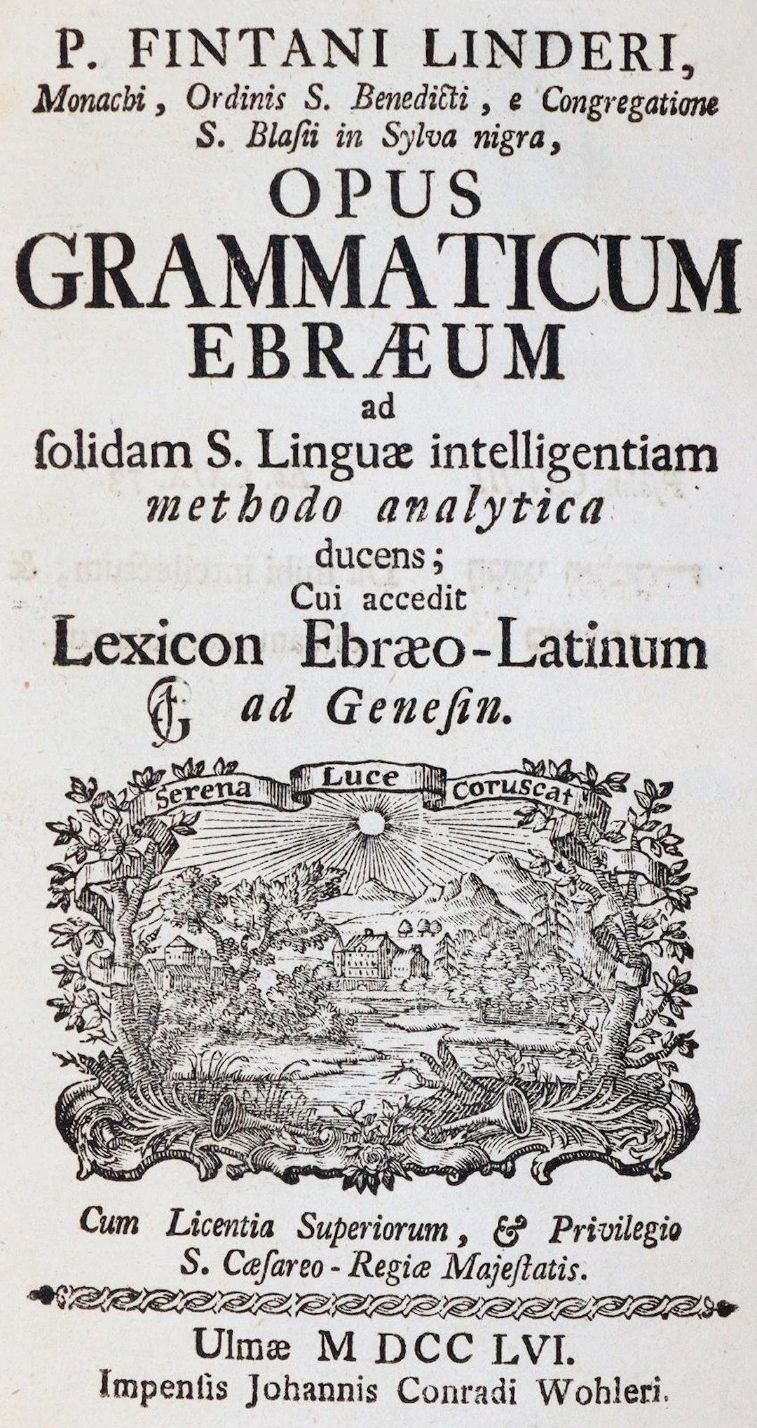 Linder,F. Opus grammaticum ebraeum ad solidam S. linguae intelligentiam