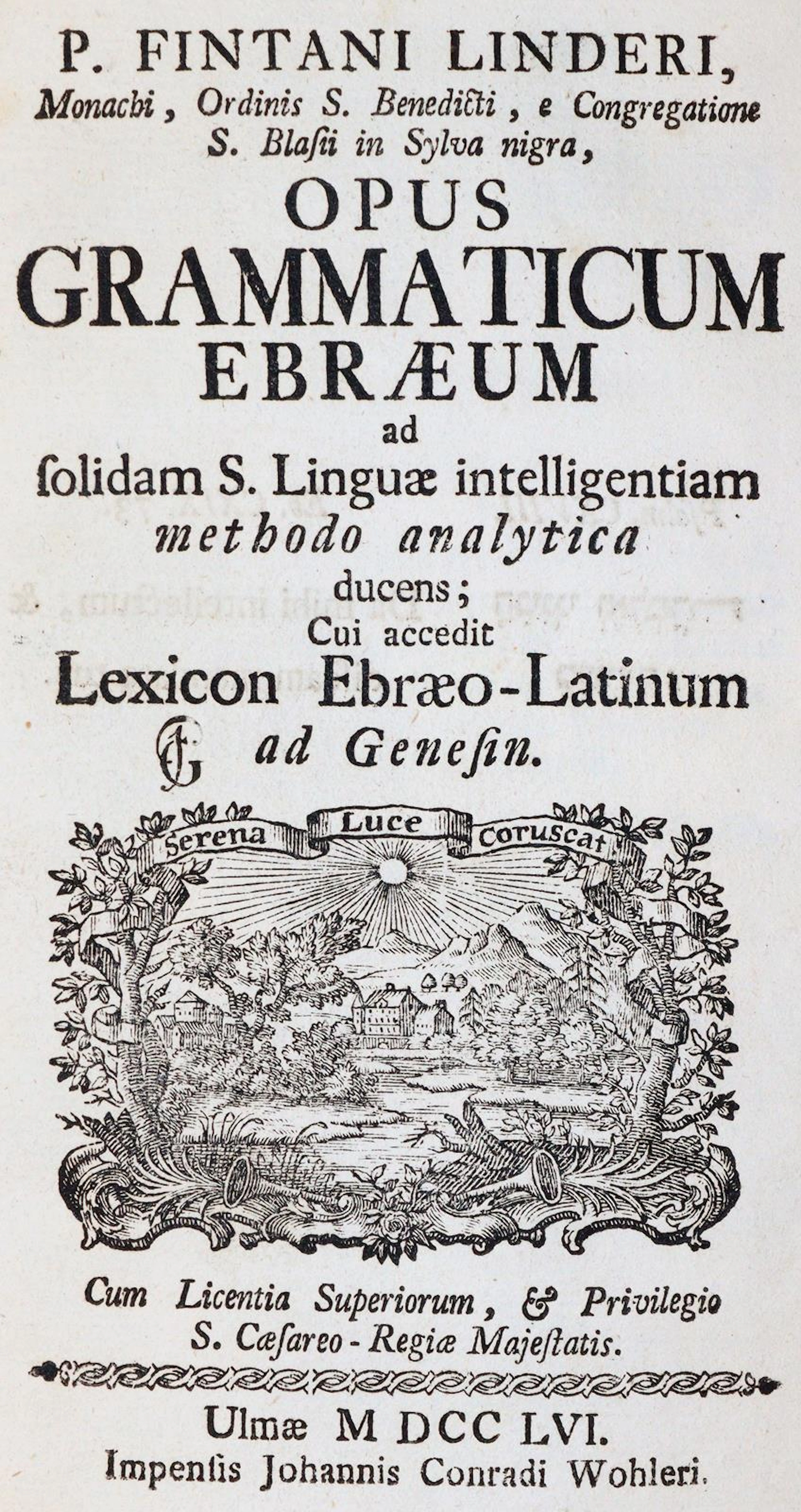 Linder,F. Opus grammaticum ebraeum ad solidam S. linguae intelligentiam