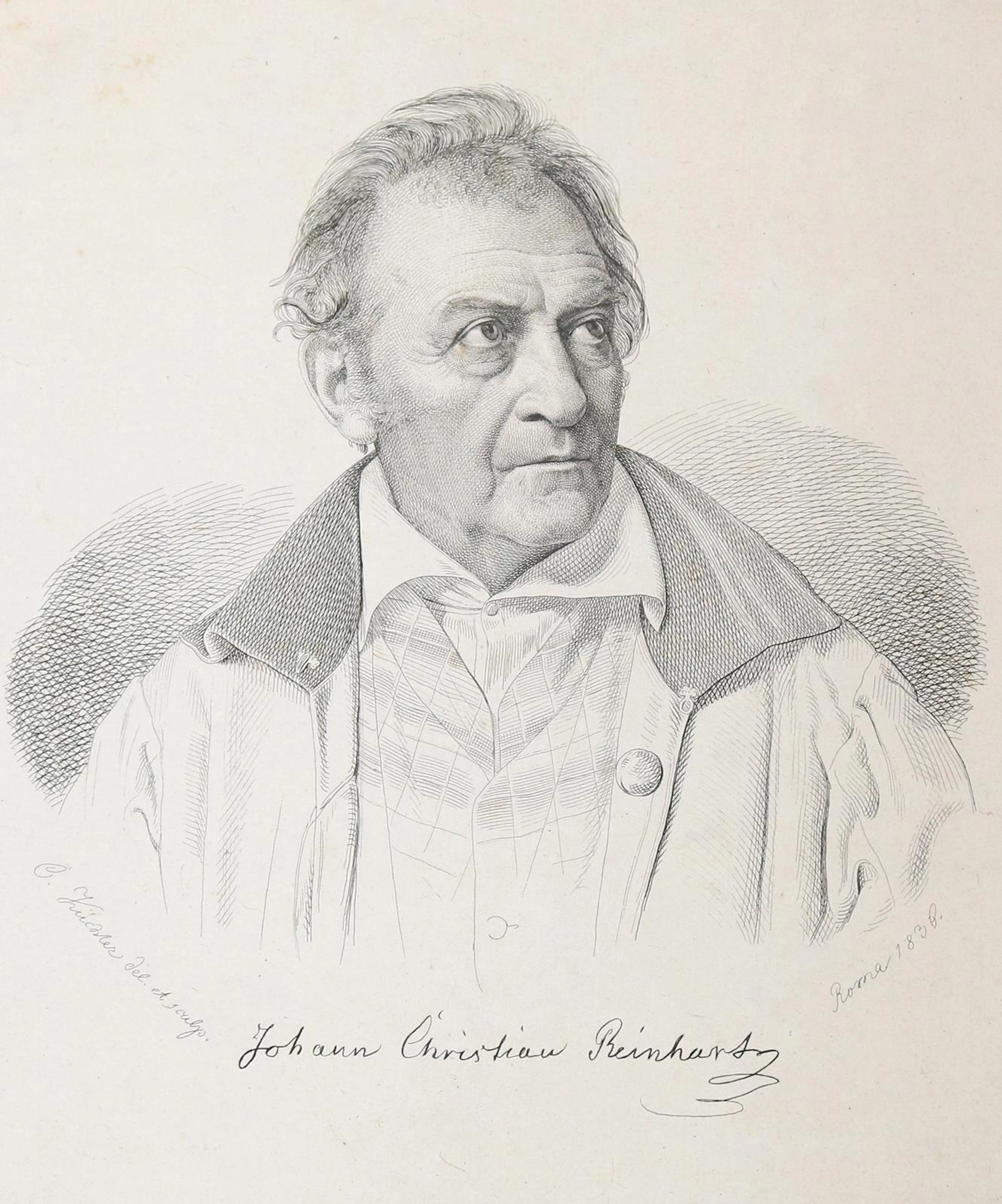 Küchler, Carl Gotthelf (1807 Taubenheim - 1843 Rom). Brustbild des