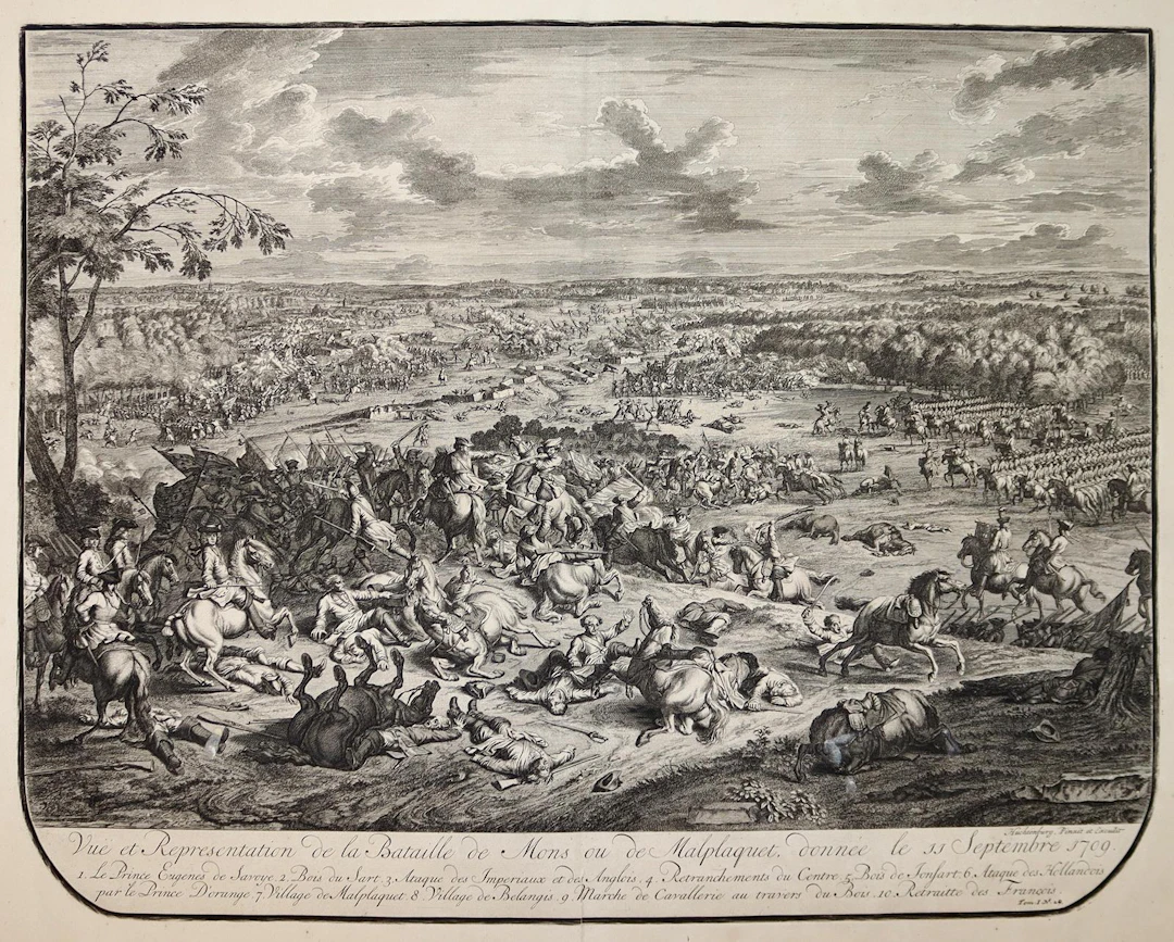 Malplaquet. "Vue et Representation de la Bataille de Mons ou de Malplaquet