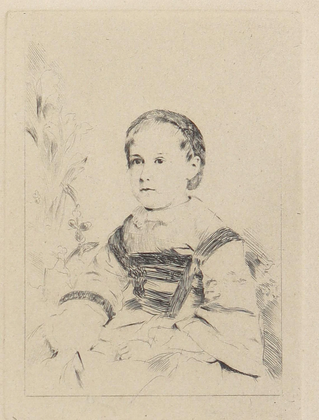 Degas, Edgar (1834 Paris 1917). Mlle. Nathalie Wolkonska. Radierung
