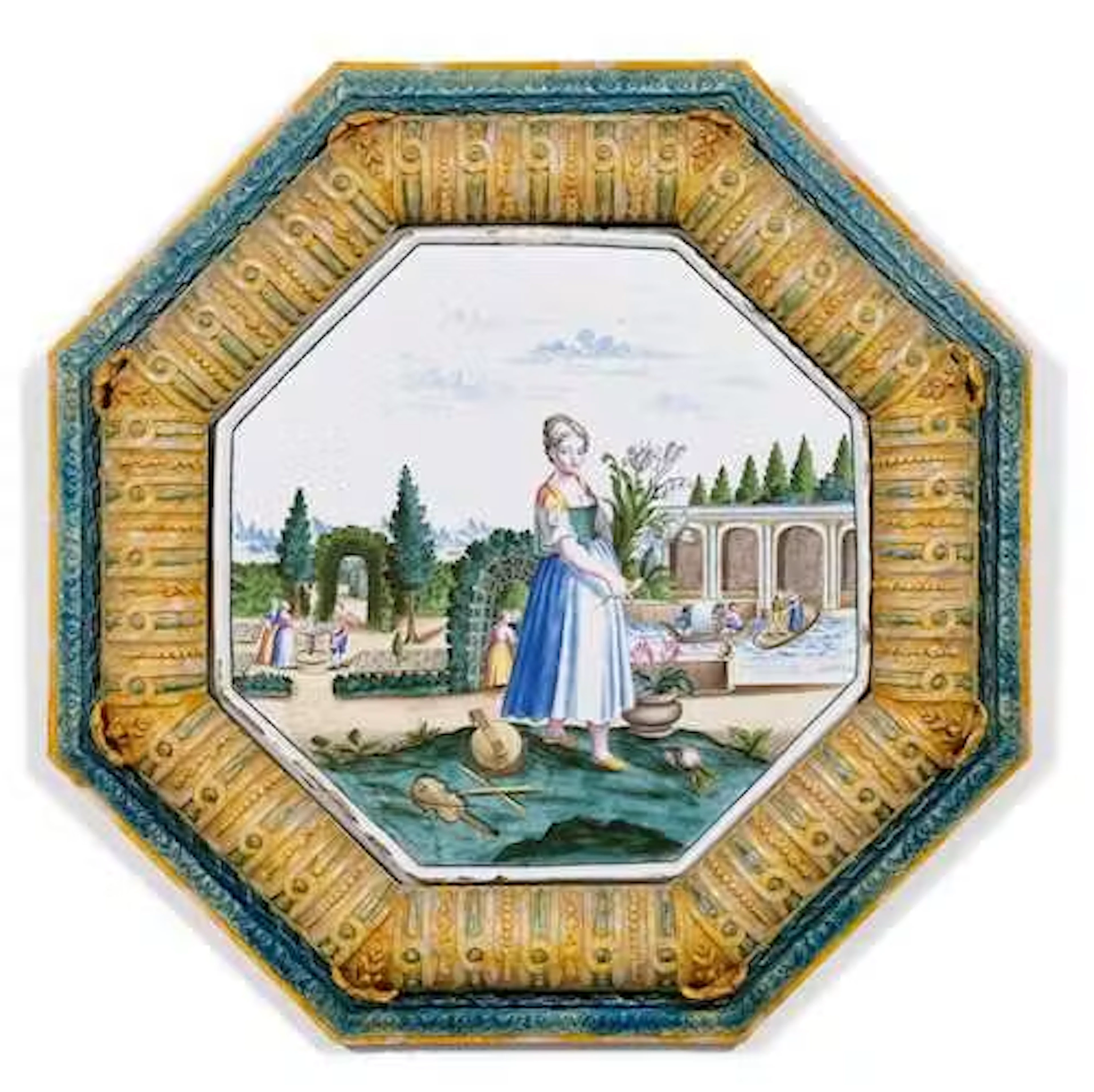 IMPORTANT PICTORIAL PLAQUE WITH AN ALLEGORY OF A MONTH