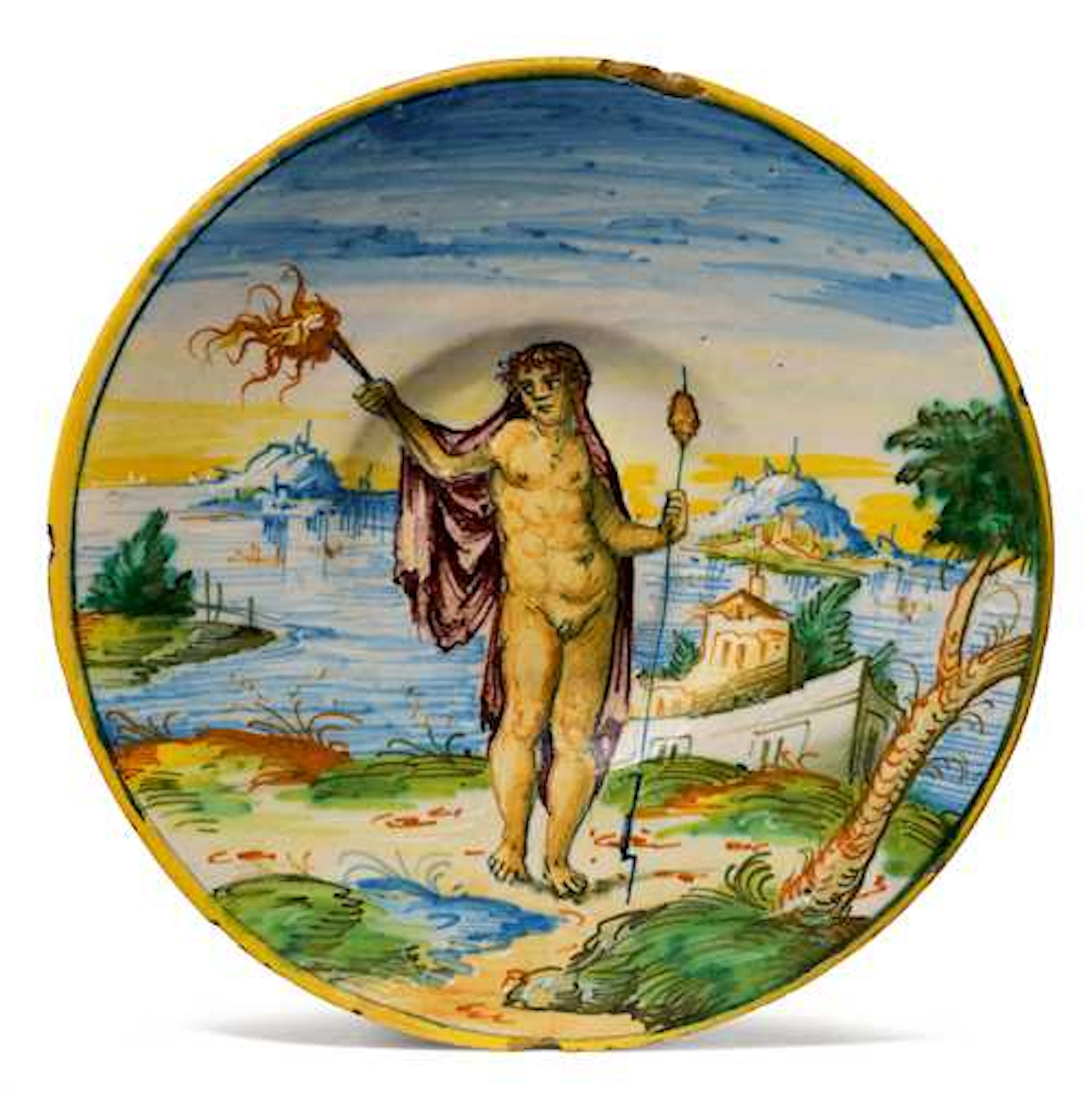 MAIOLICA ISTORIATO PLATE - The Embden Collection