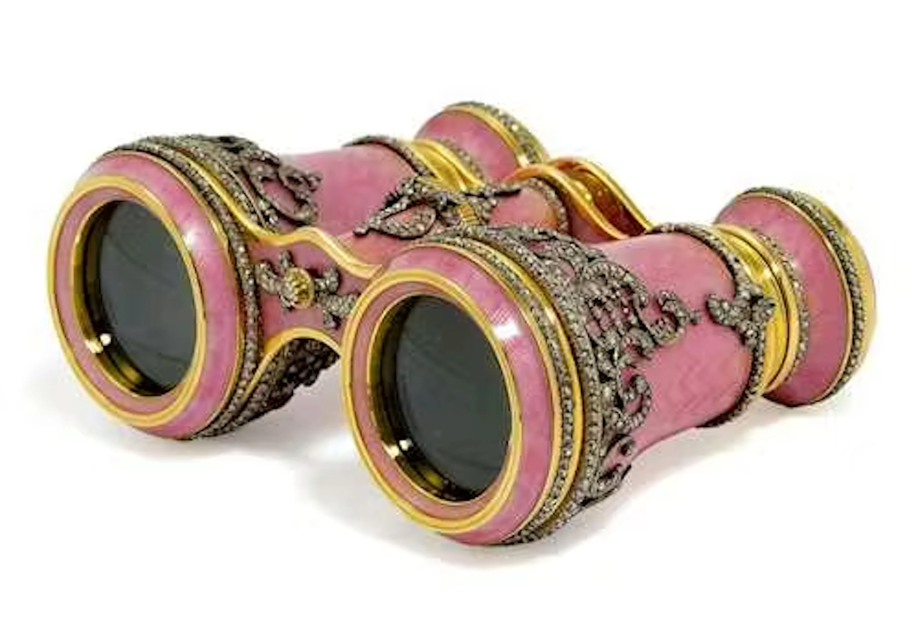 GOLD/ENAMEL OPERA GLASSES