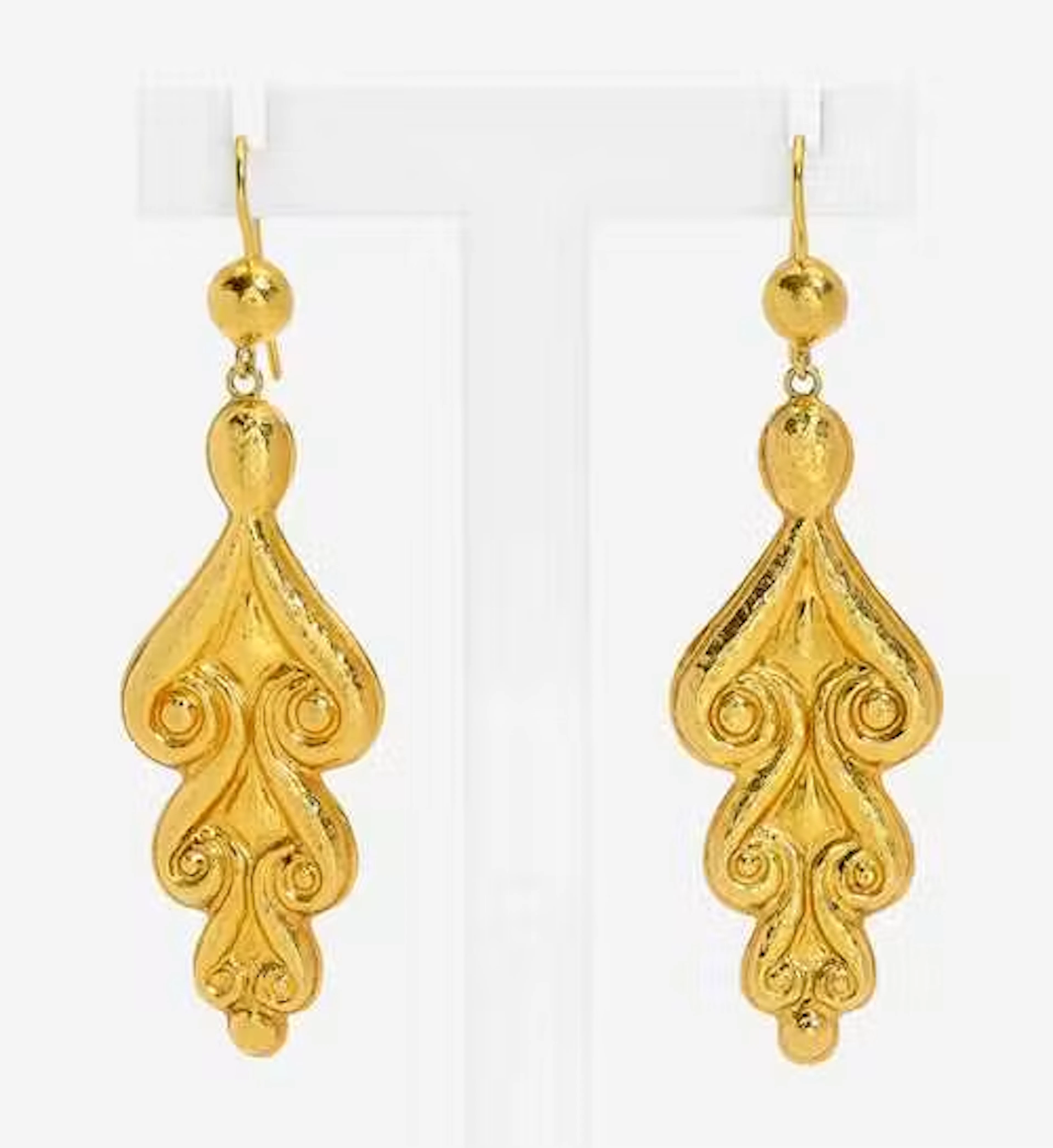 GOLD EAR PENDANTS, LALAOUNIS
