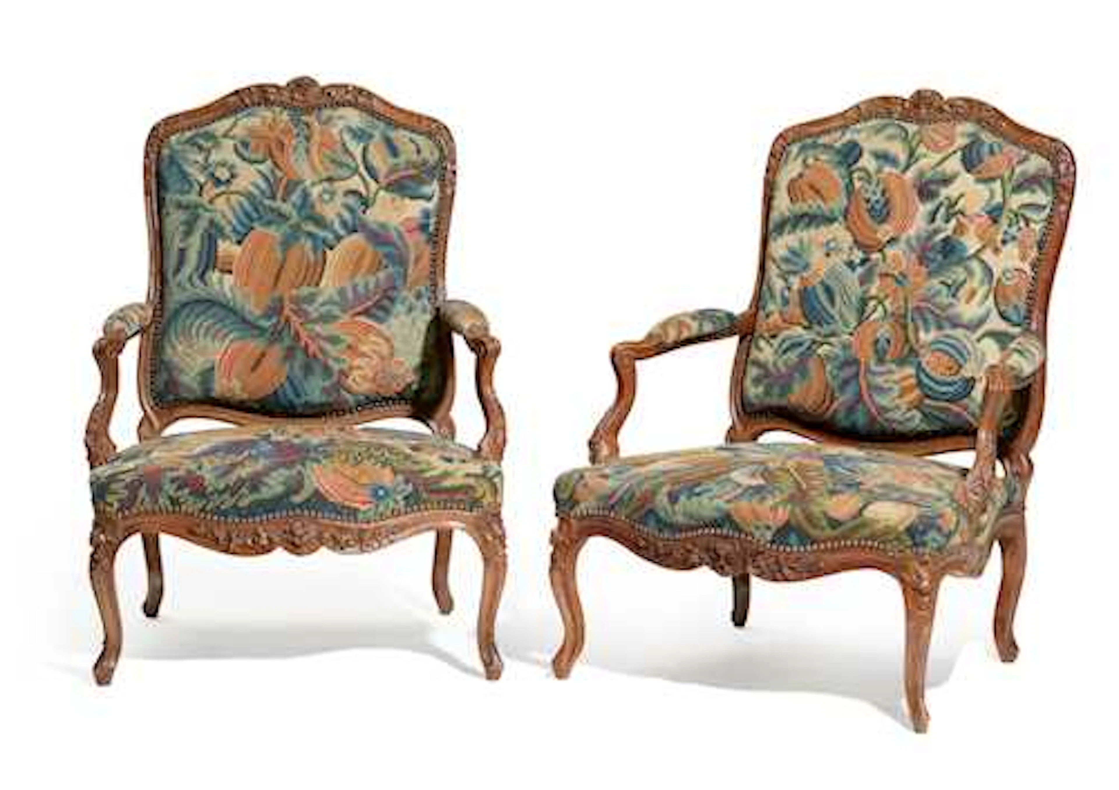 A PAIR OF FAUTEUILS