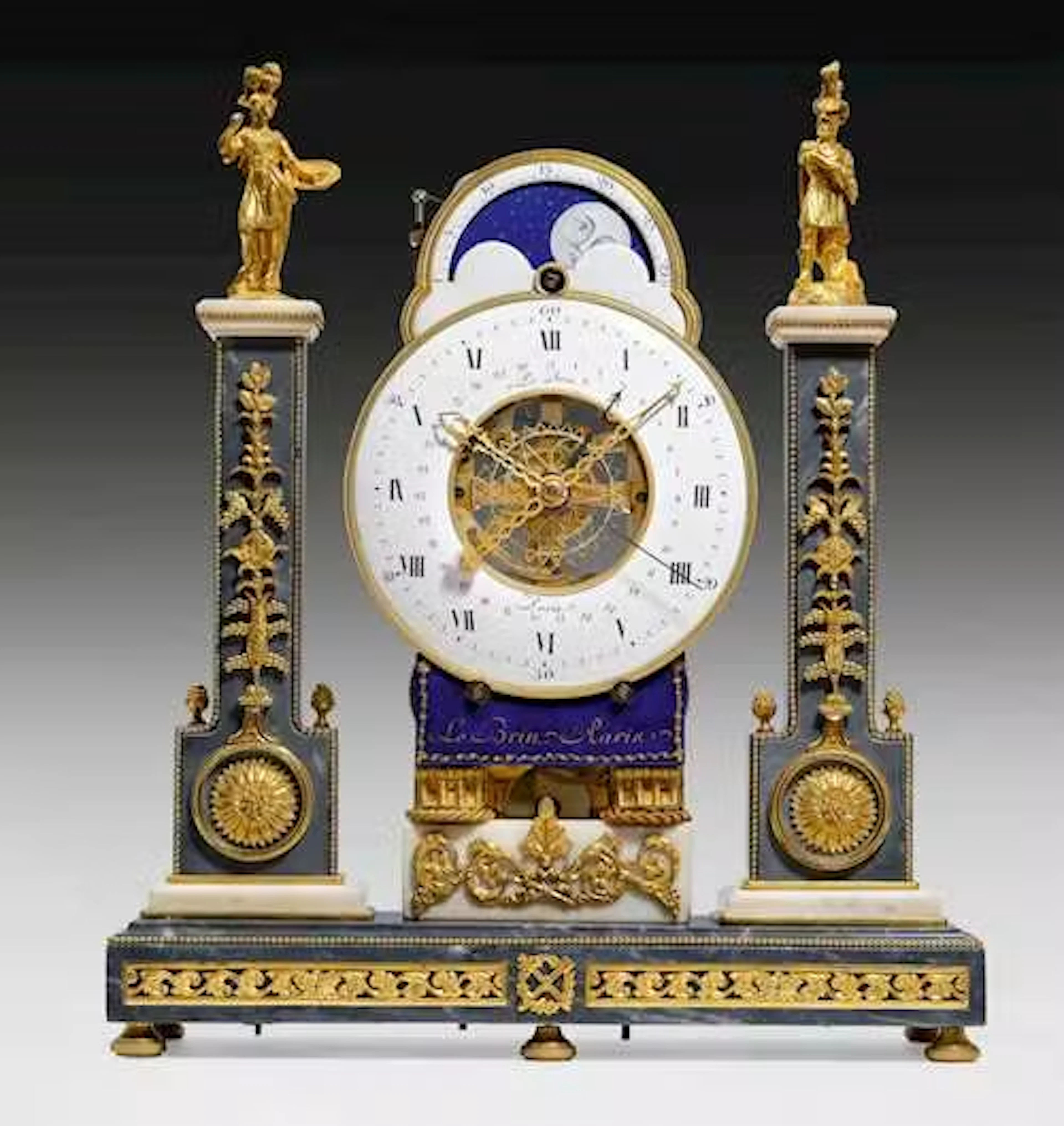 PRECISION CLOCK WITH DATE, MOON PHASE AND REMONTOIRE
