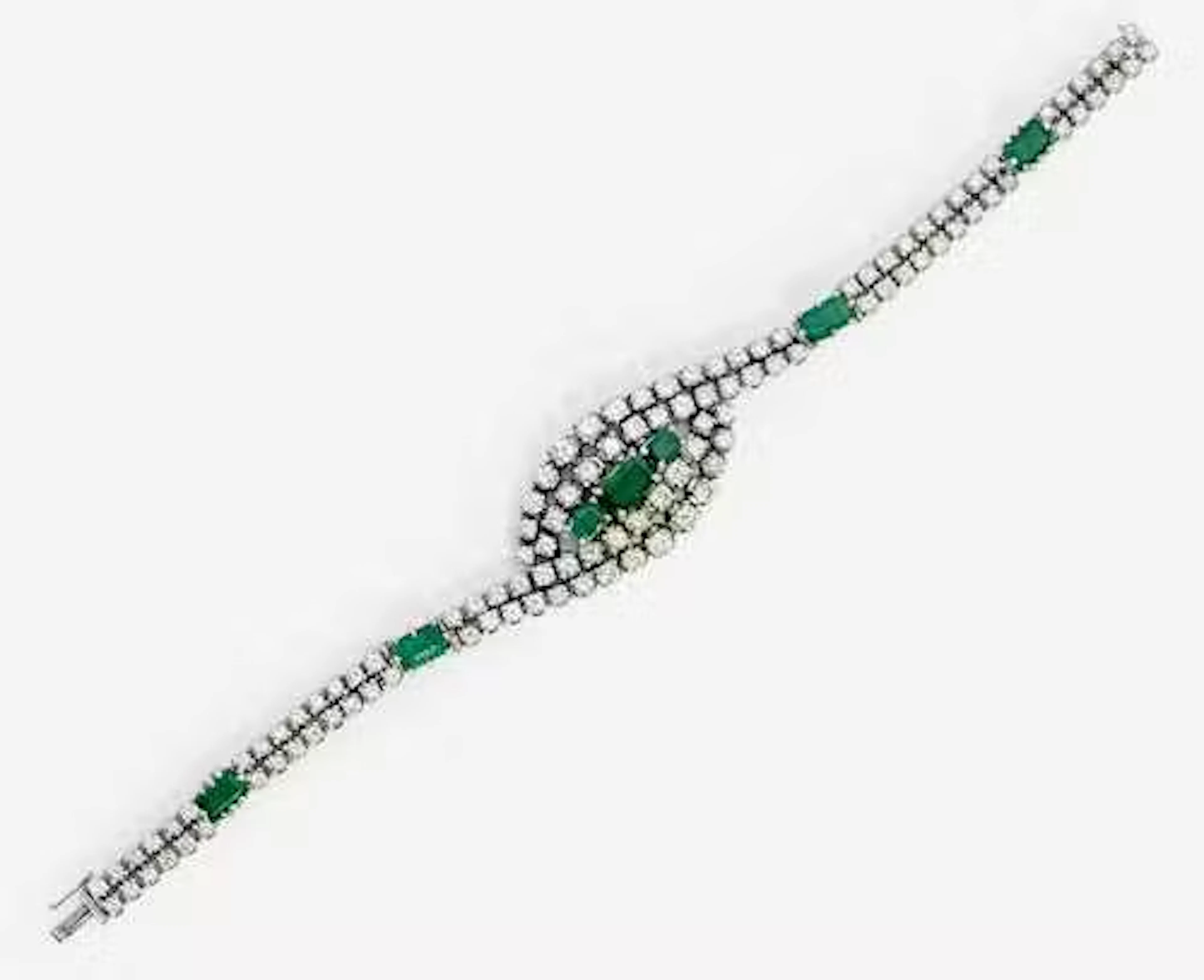 EMERALD AND DIAMOND BRACELET