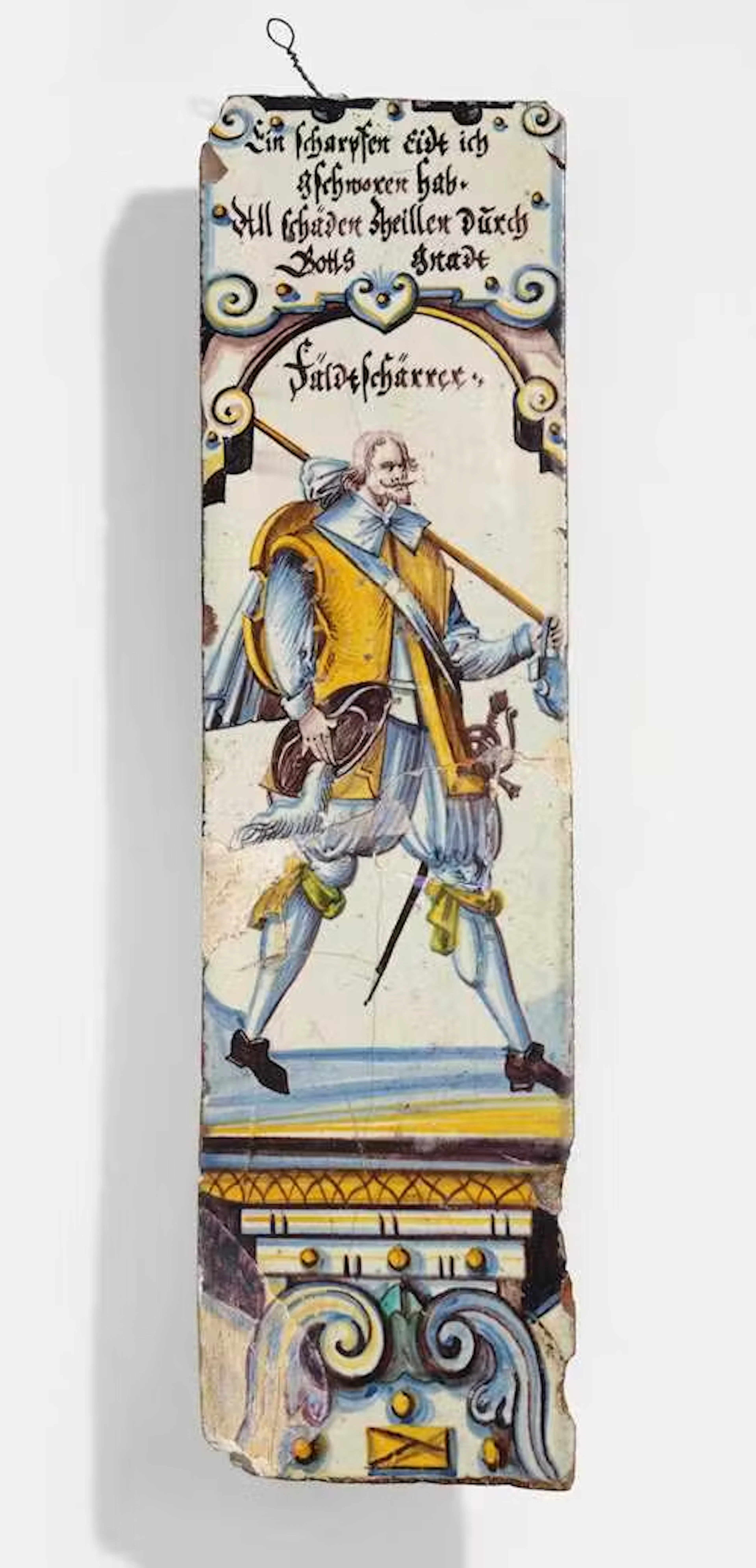 PILASTER TILE DEPICTING A 'MILITARY SURGEON'