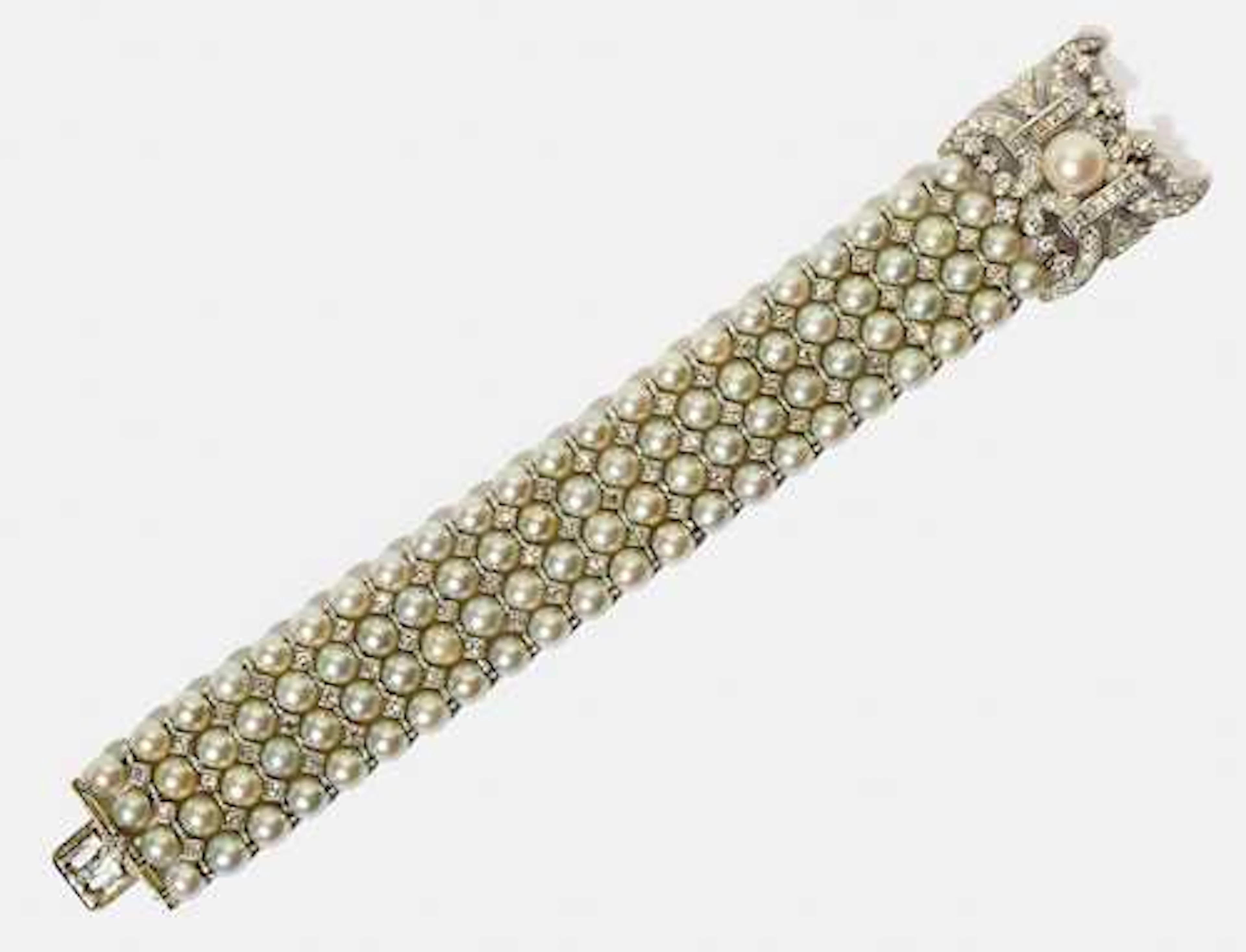 PEARL AND DIAMOND BRACELET