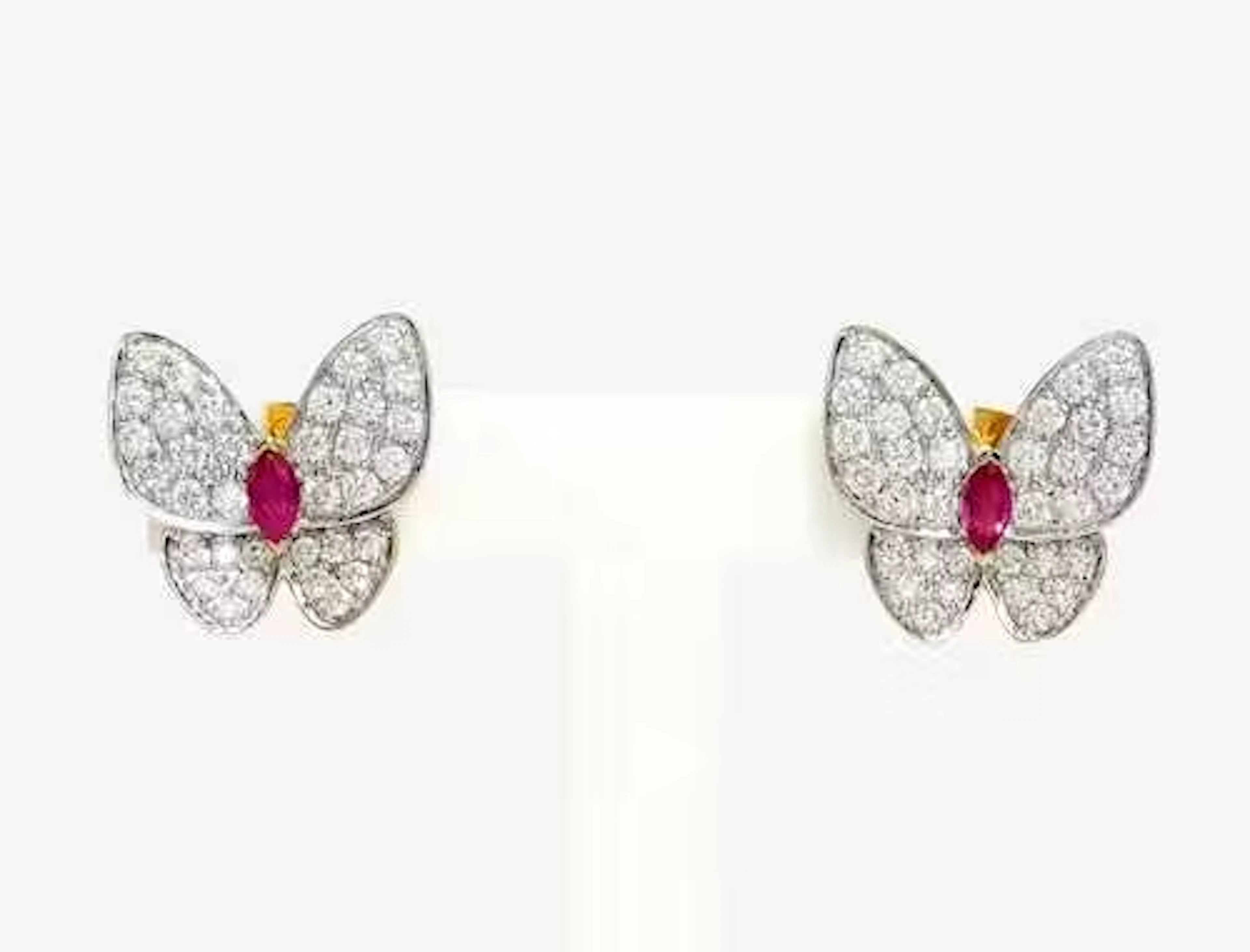 RUBY AND DIAMOND EARRINGS