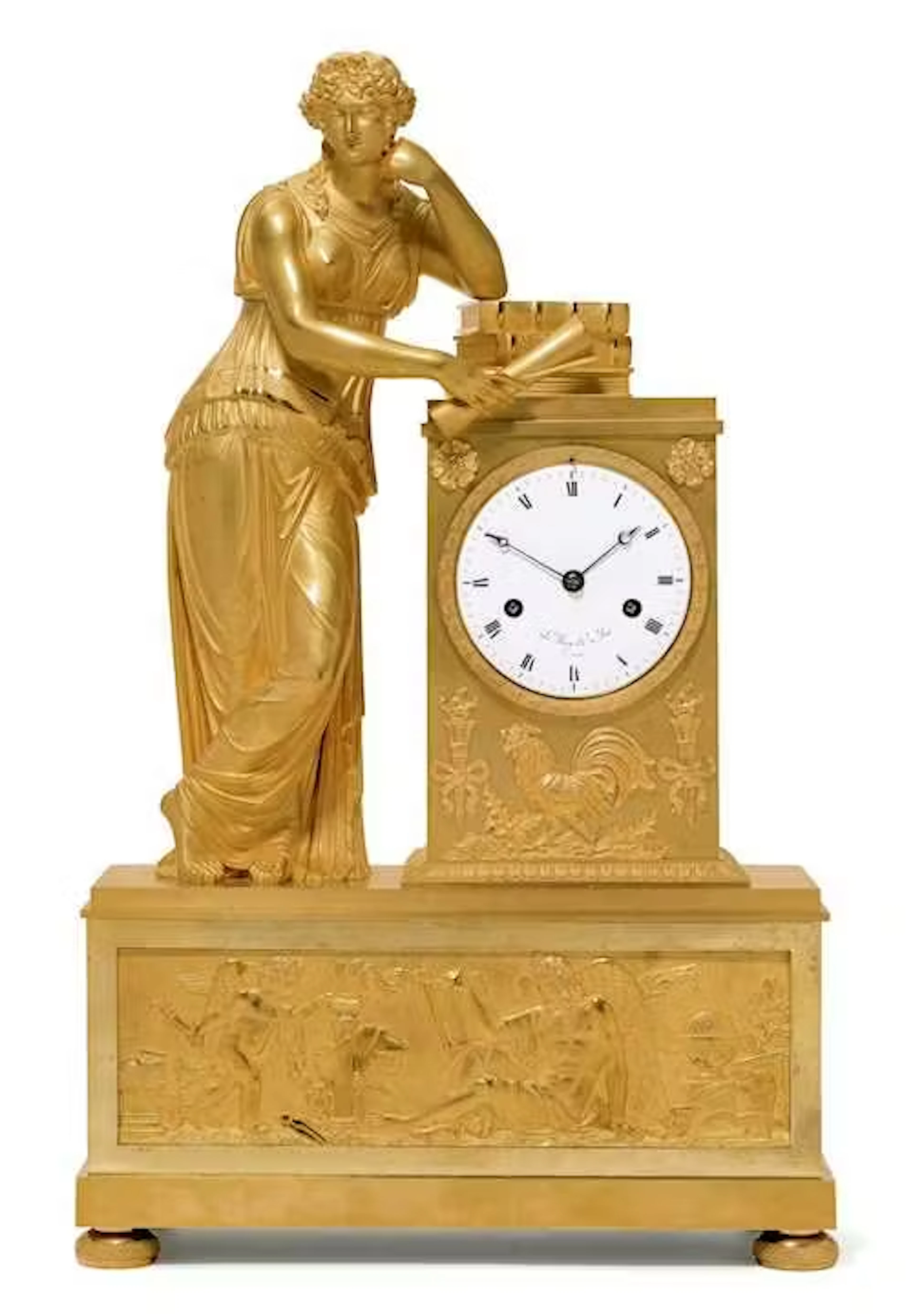 MANTEL CLOCK “ALLEGORY OF STUDY”