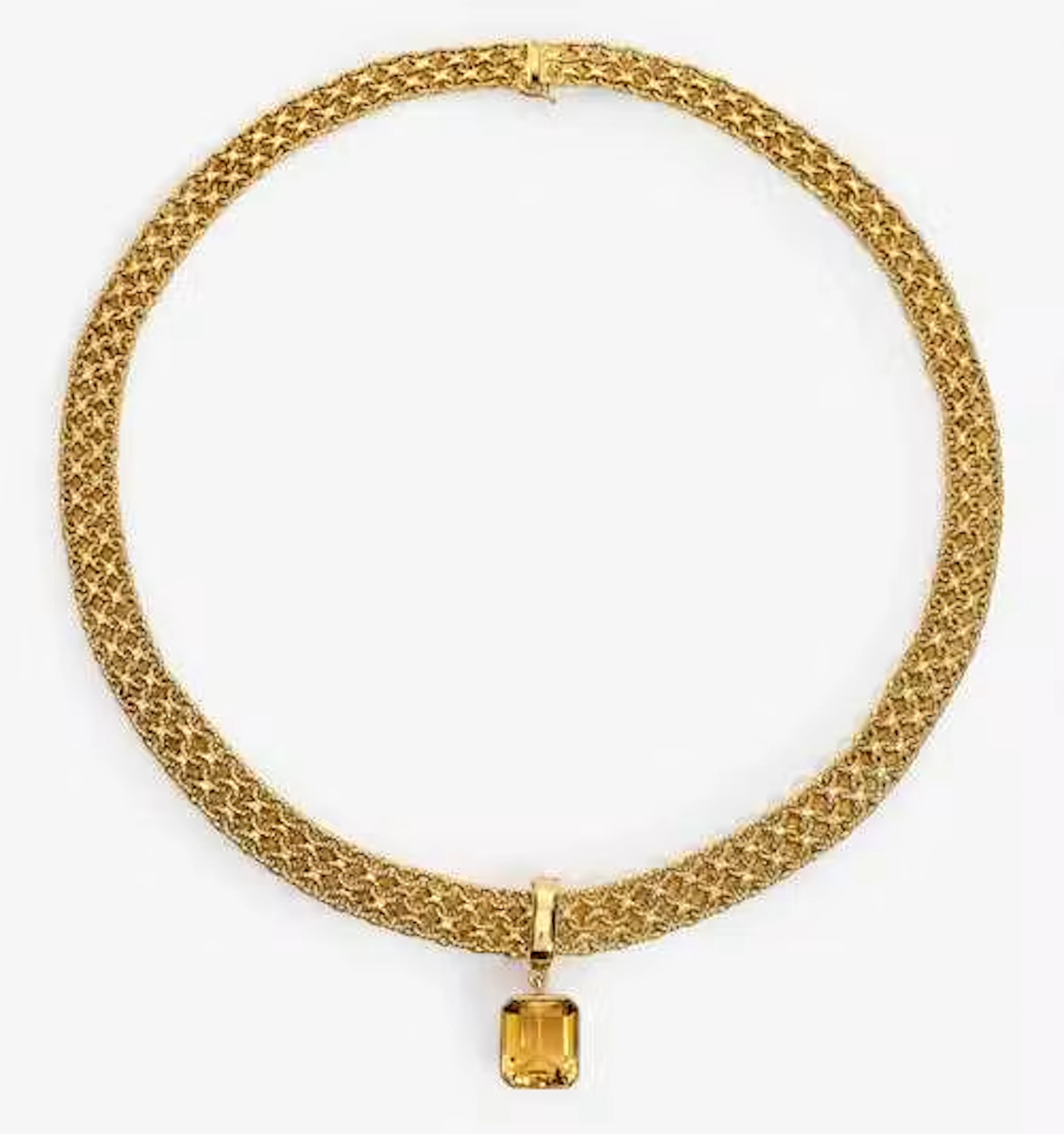 CITRINE AND GOLD NECKLACE