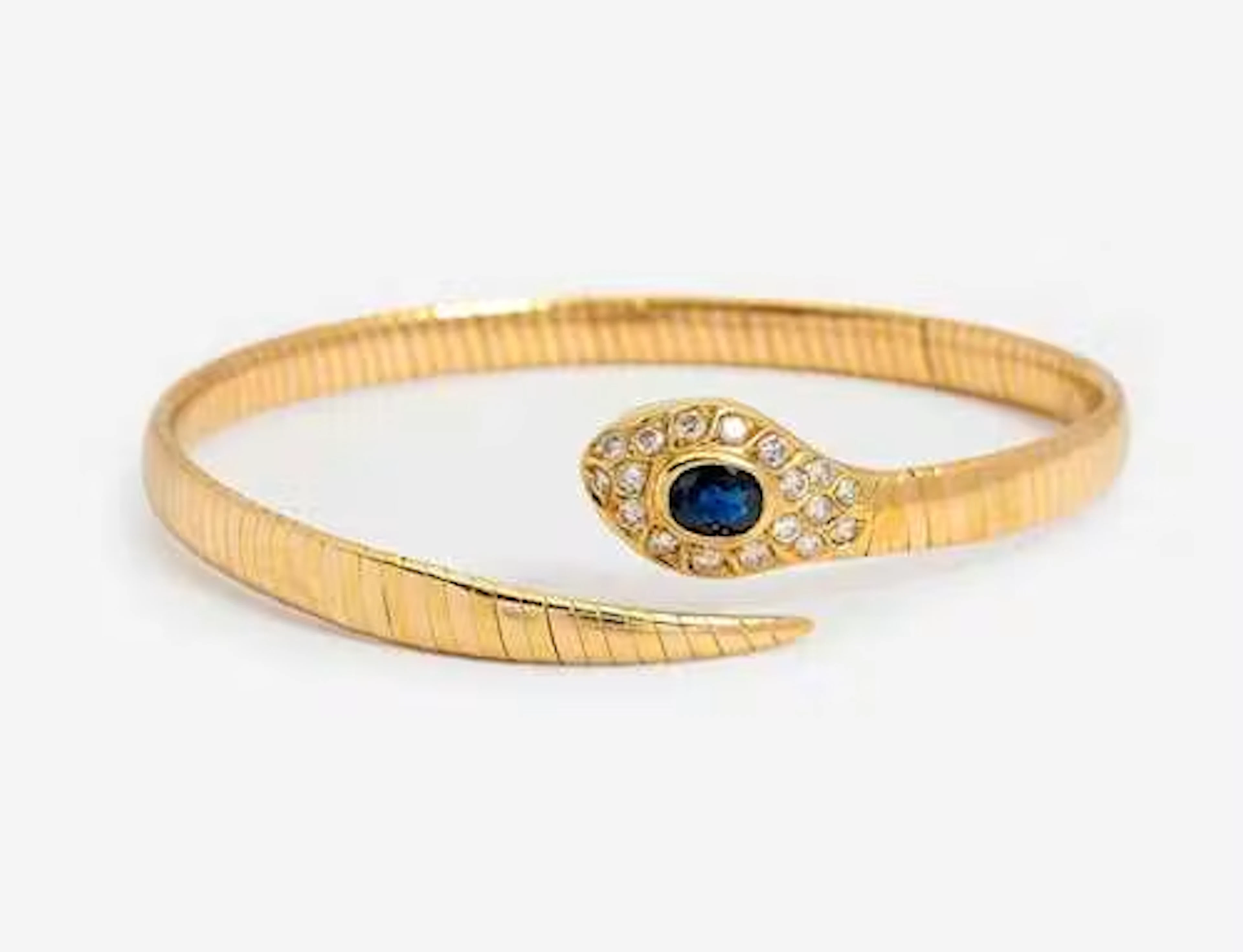 SAPPHIRE DIAMOND BANGLE