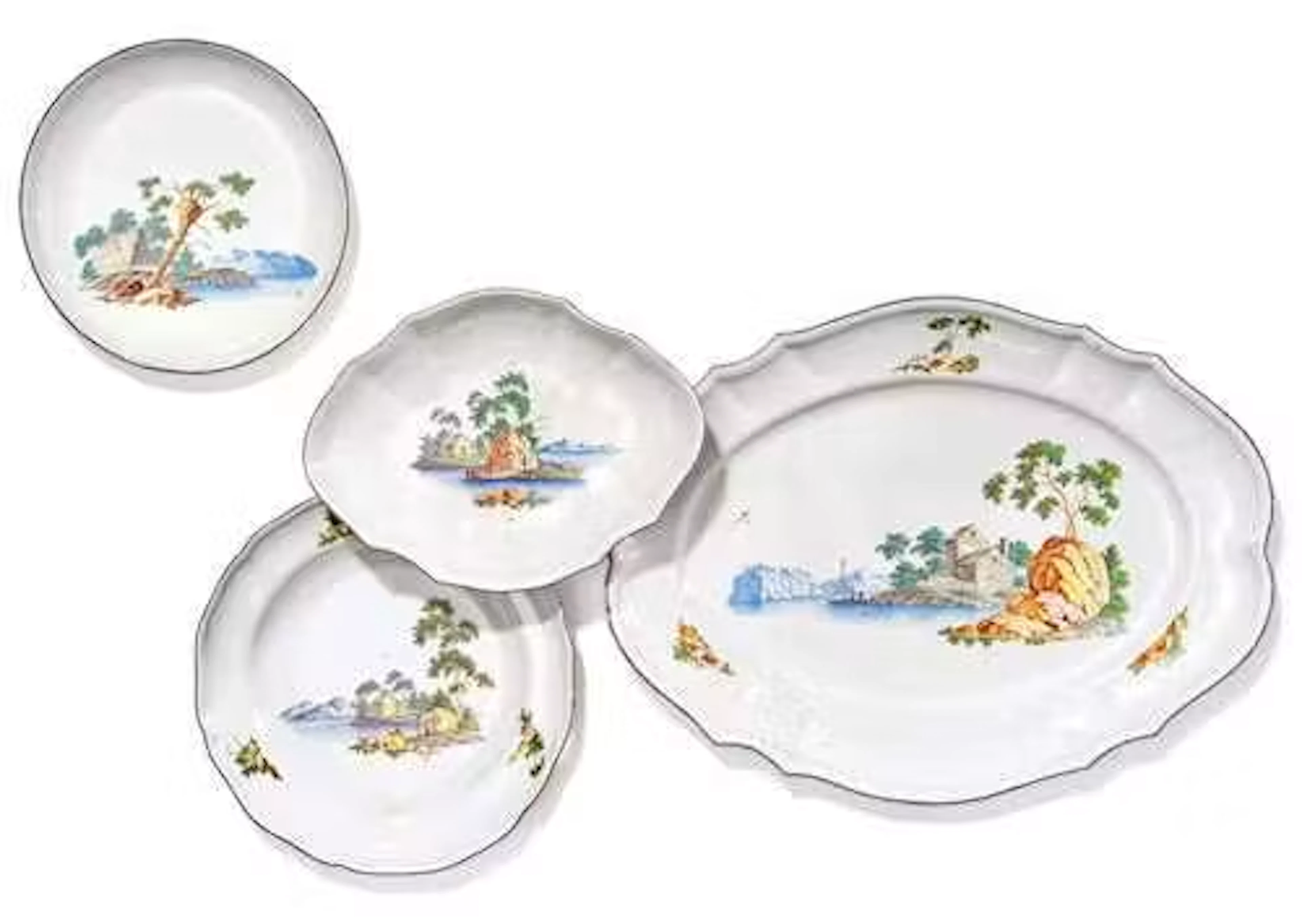FOUR PIECES FROM THE VON SALIS SERVICE