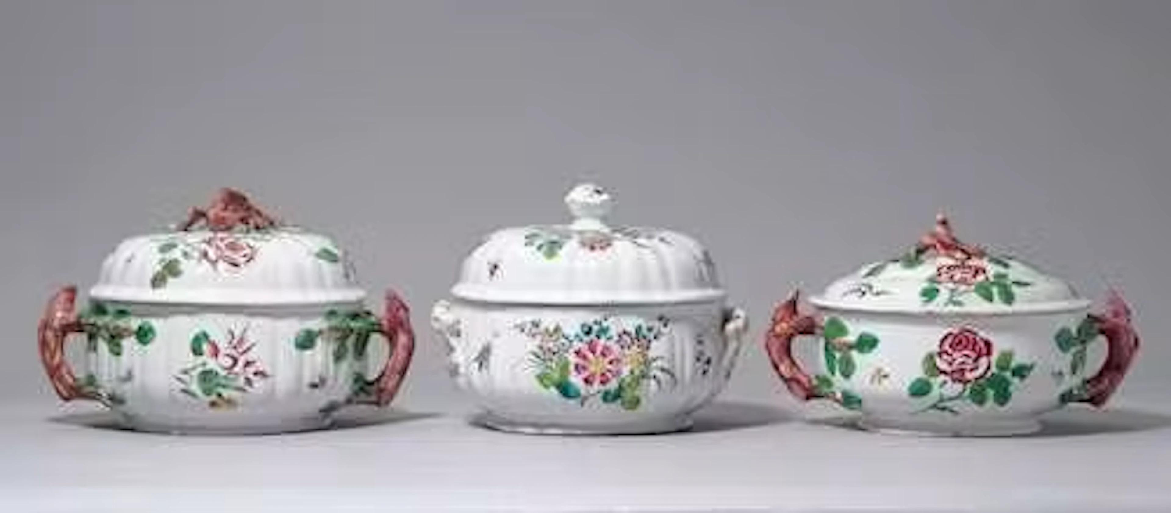 THREE LIDDED TUREENS