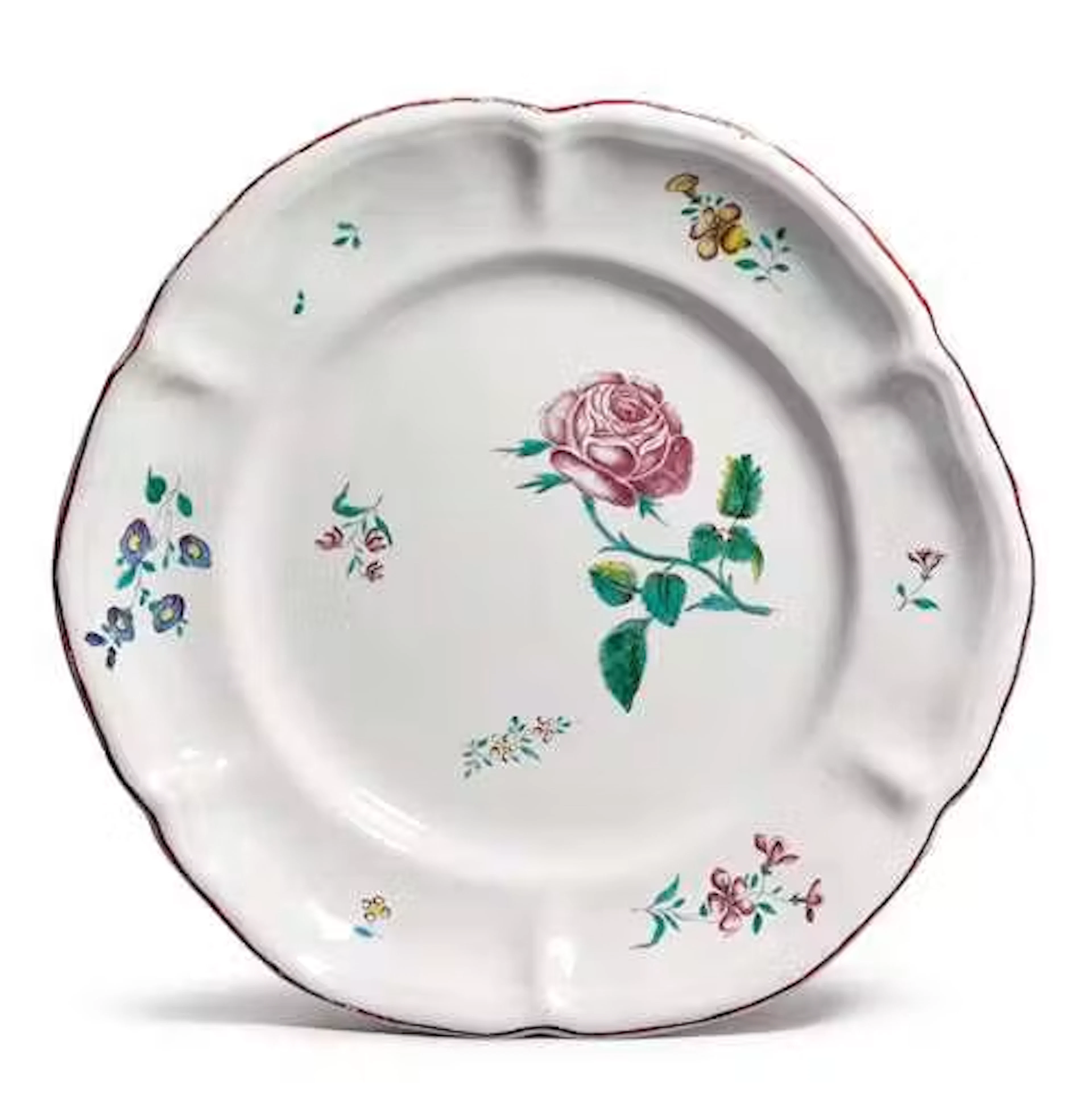 ROUND PLATTER WITH A ROSE