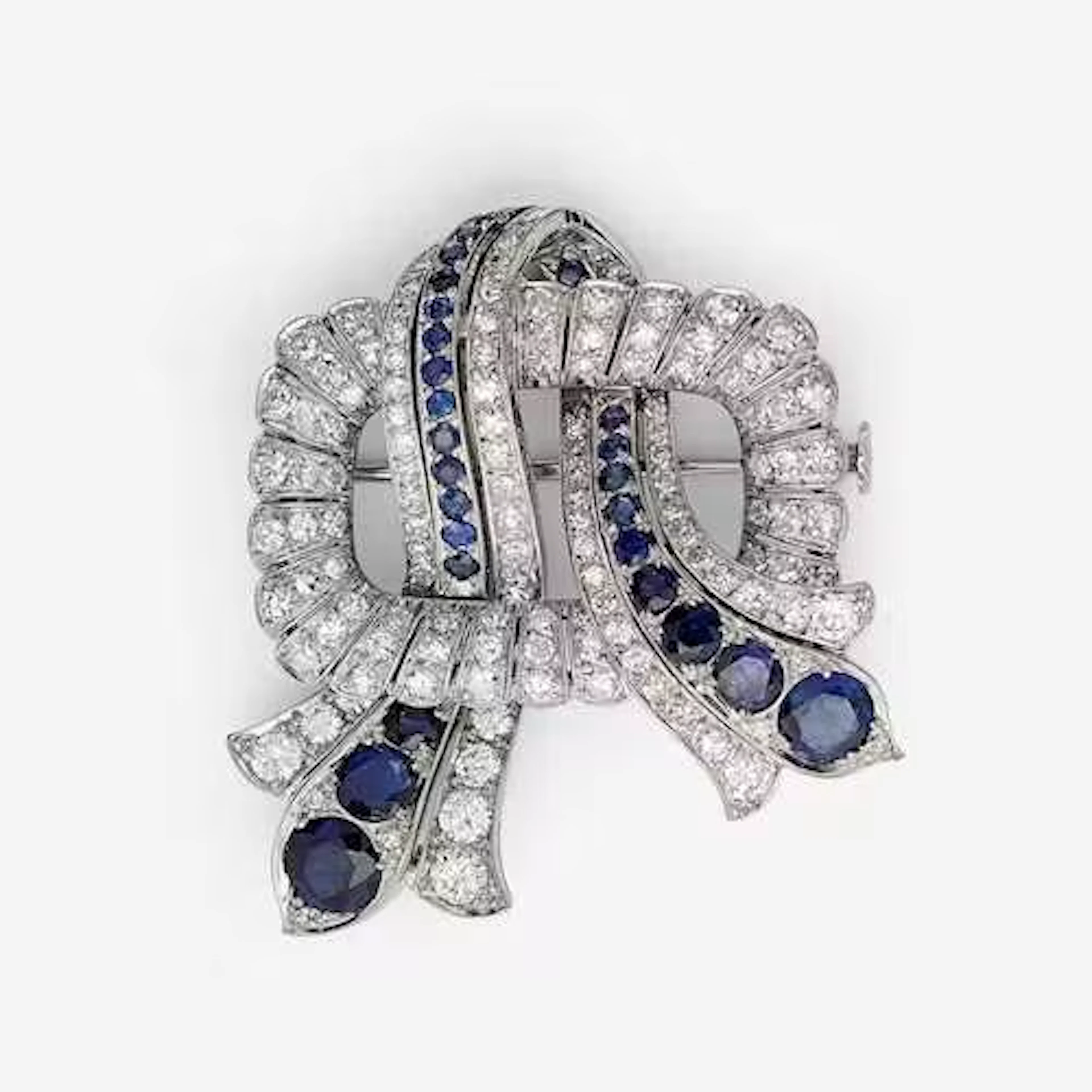 SAPPHIRE DIAMOND BROOCH