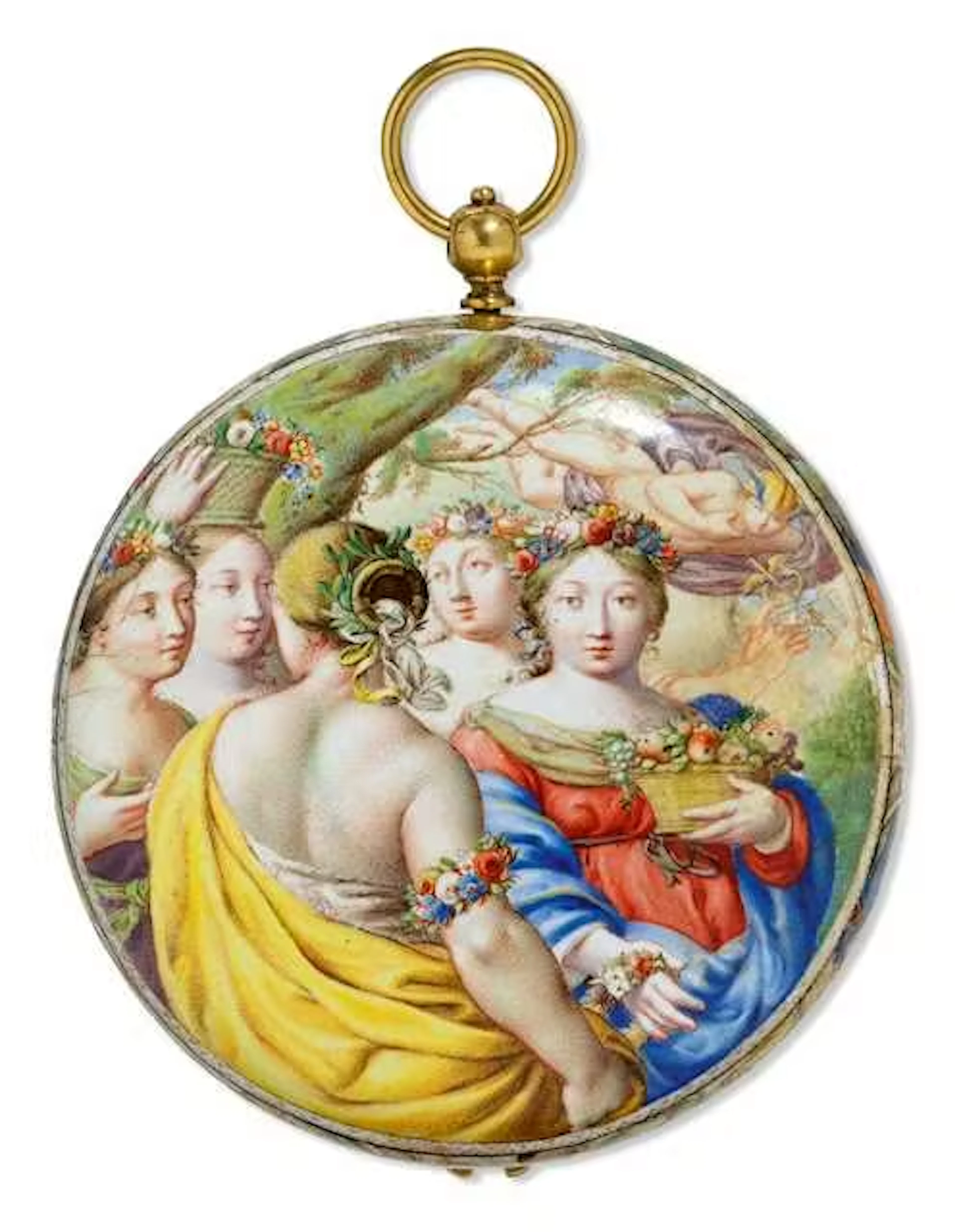 ENAMEL POCKET WATCH