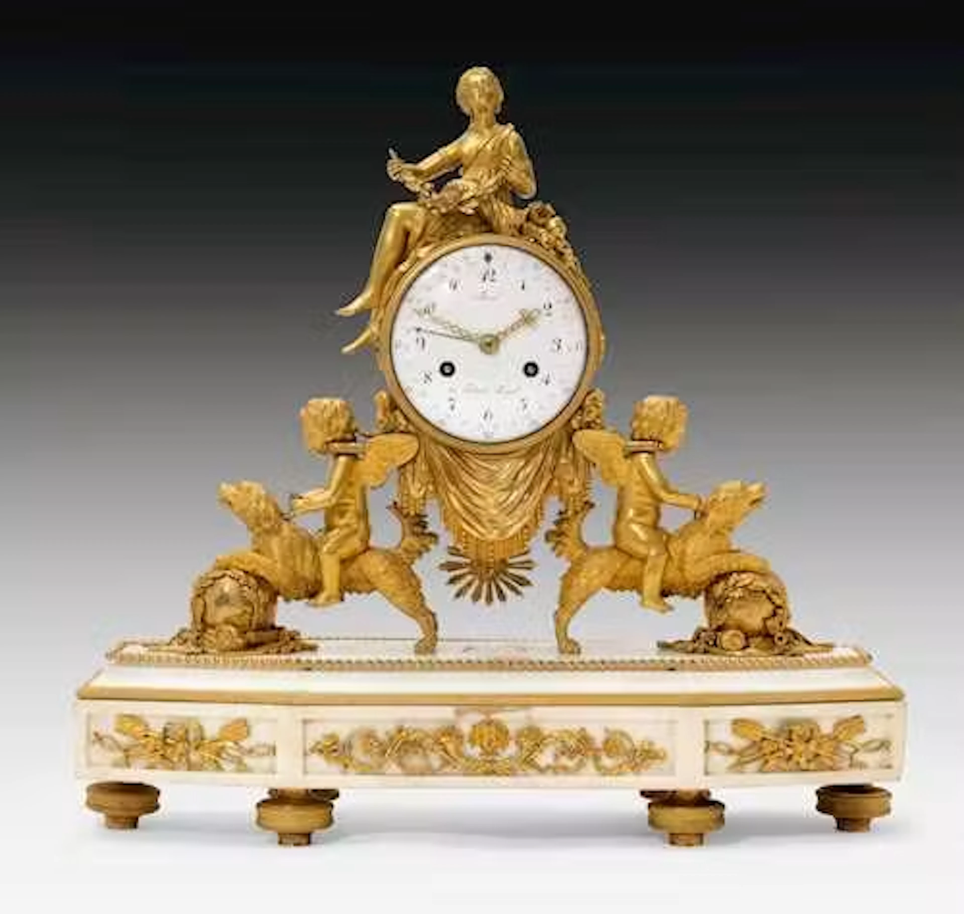 MANTEL CLOCK “ALLEGORY OF PROSPERITY” WITH DATE