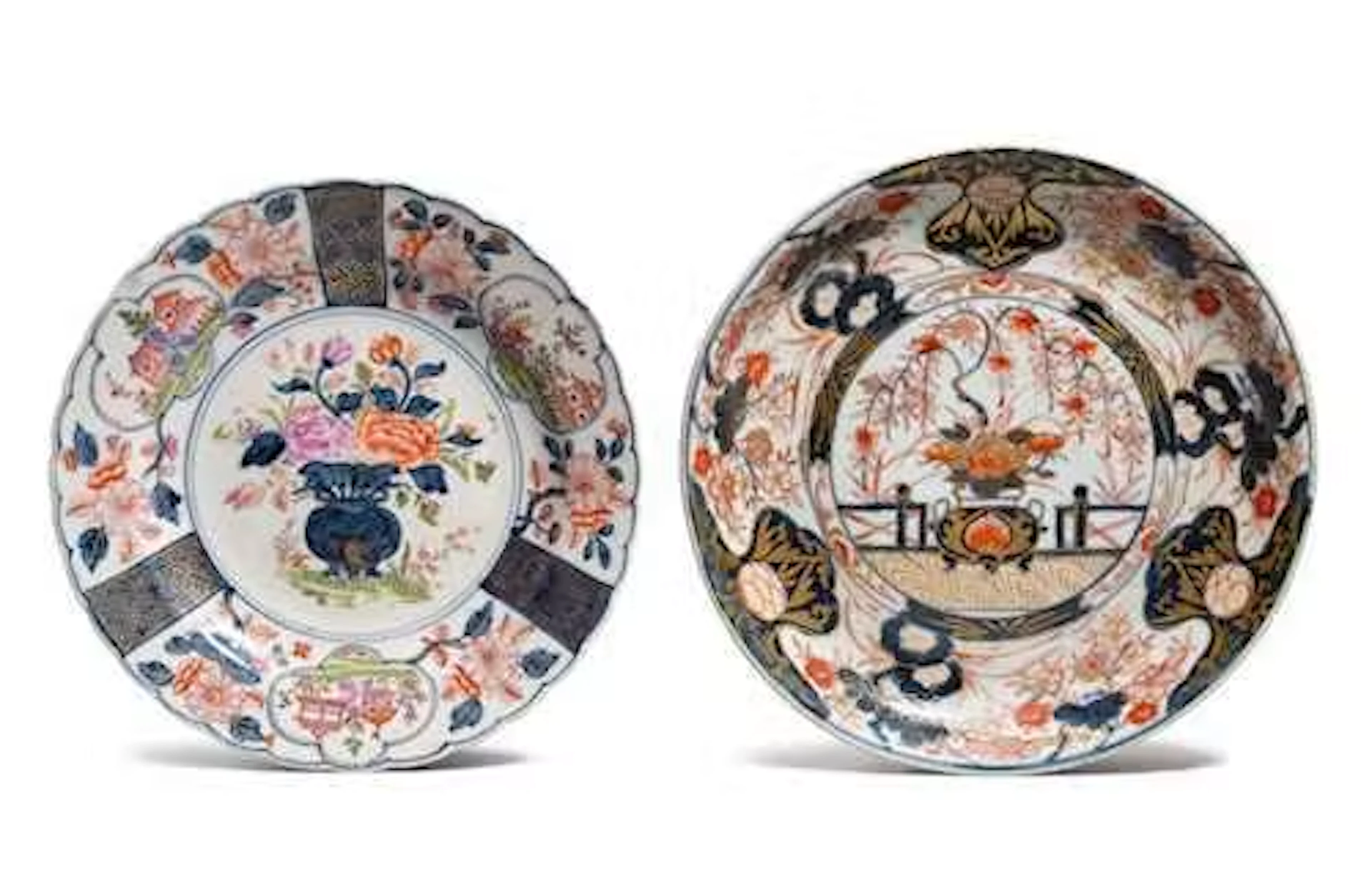 PLATE WITH IMARI DECORATION AND ITS EAST ASIAN MODEL