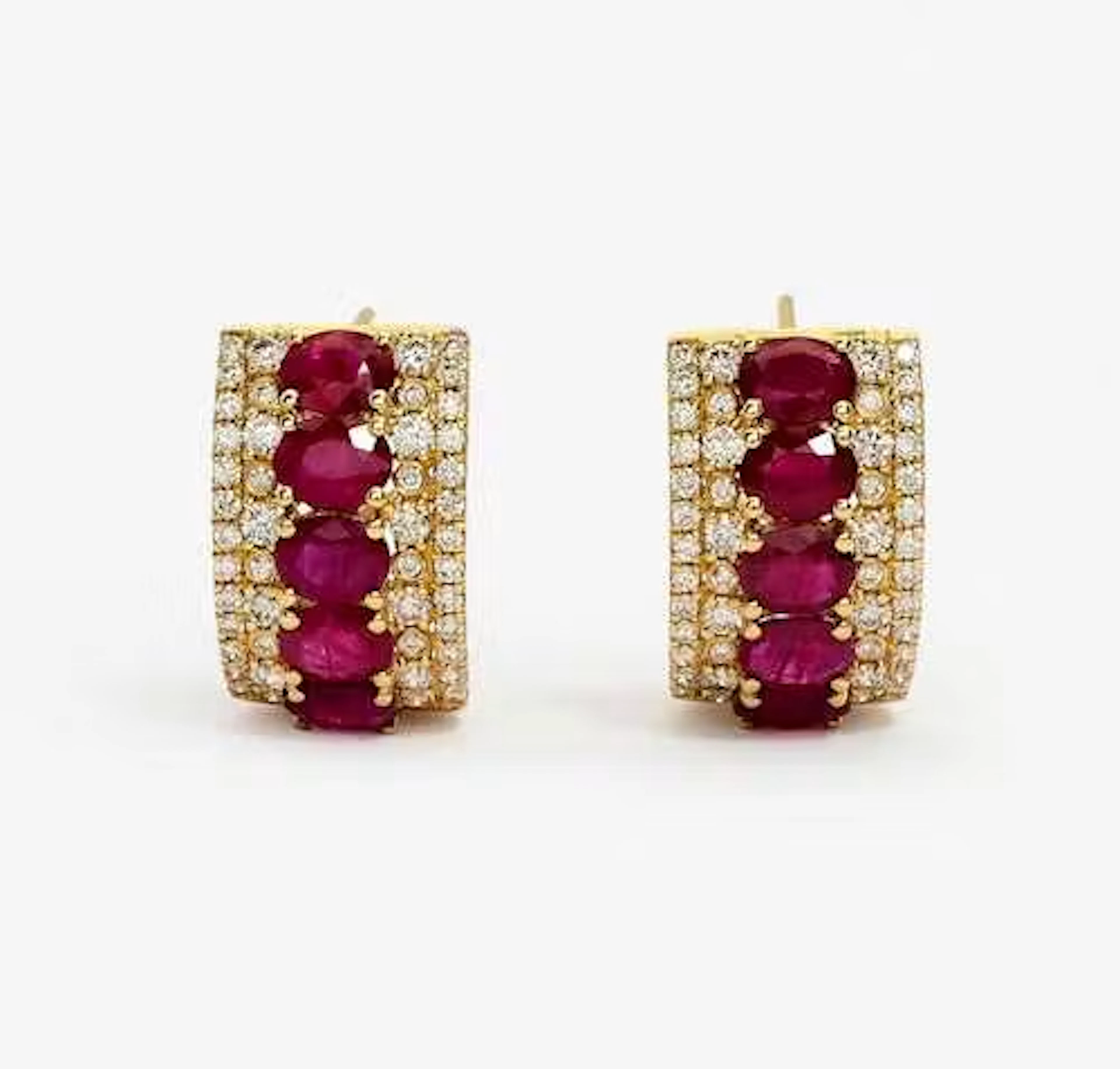 RUBY AND DIAMOND EARRINGS