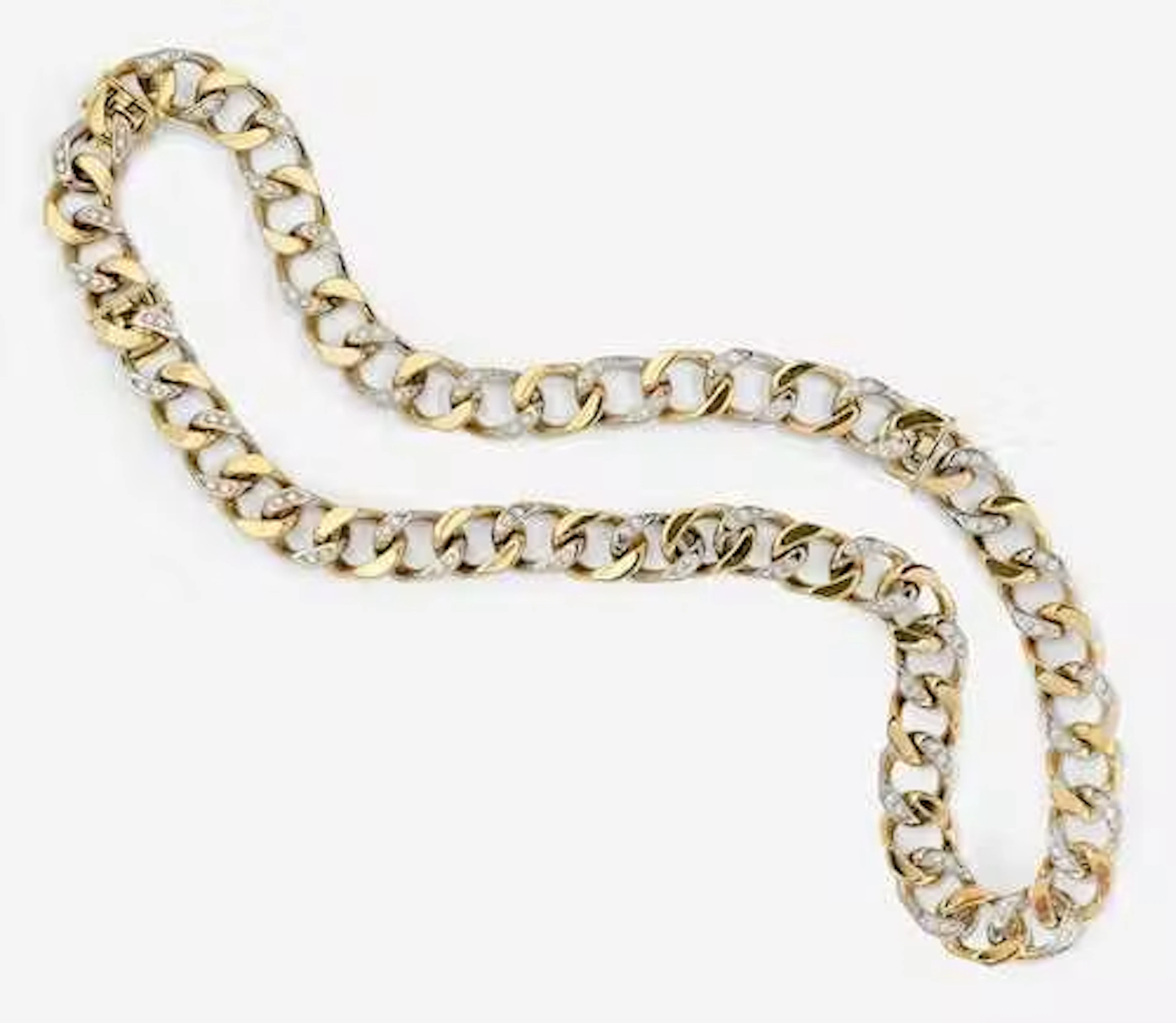 DIAMOND AND GOLD NECKLACE WITH BRACELET