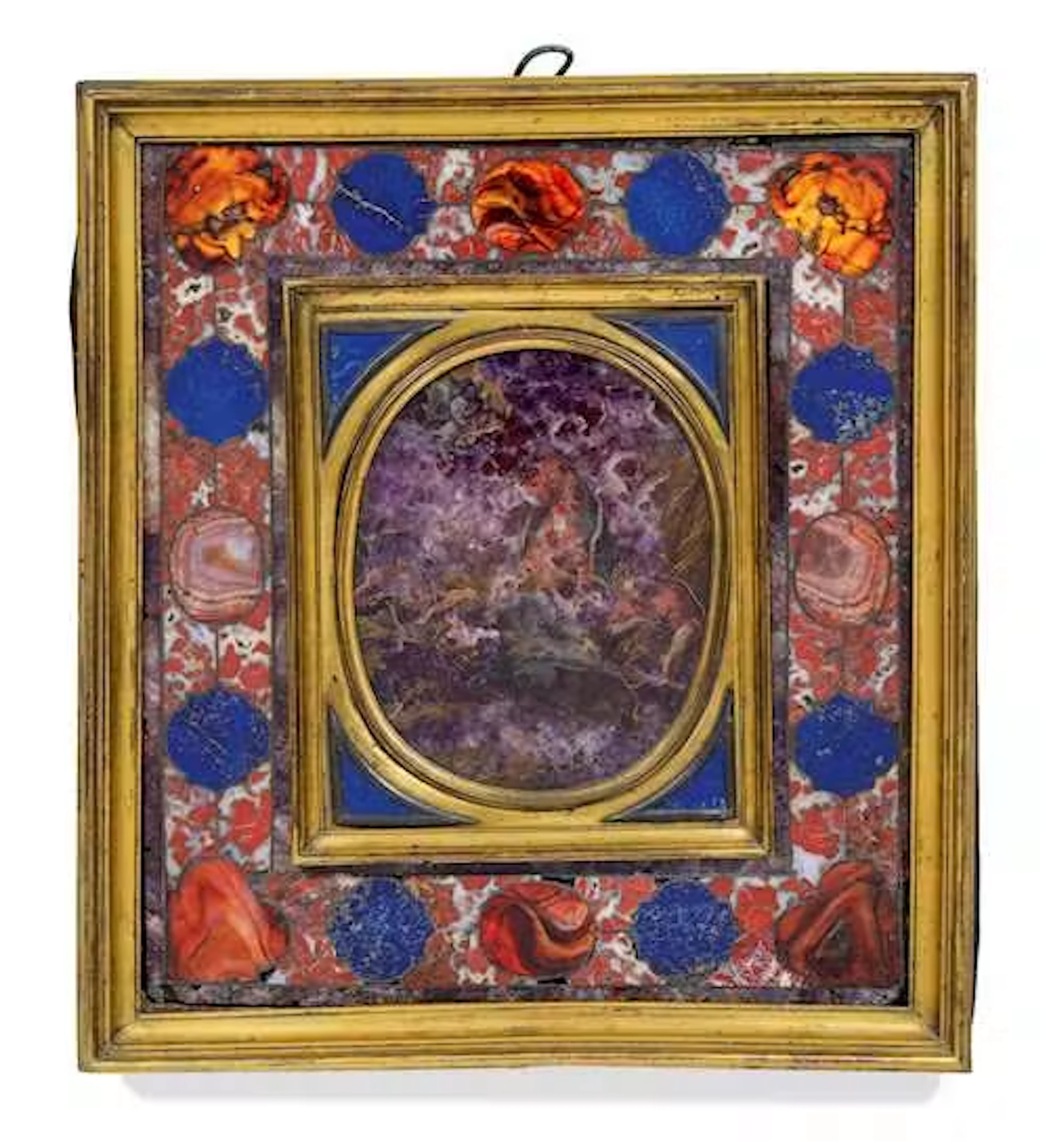 AMETHYST MEDALLION, PAINTED WITH “CHRIST IN THE OLIVE GROVE”