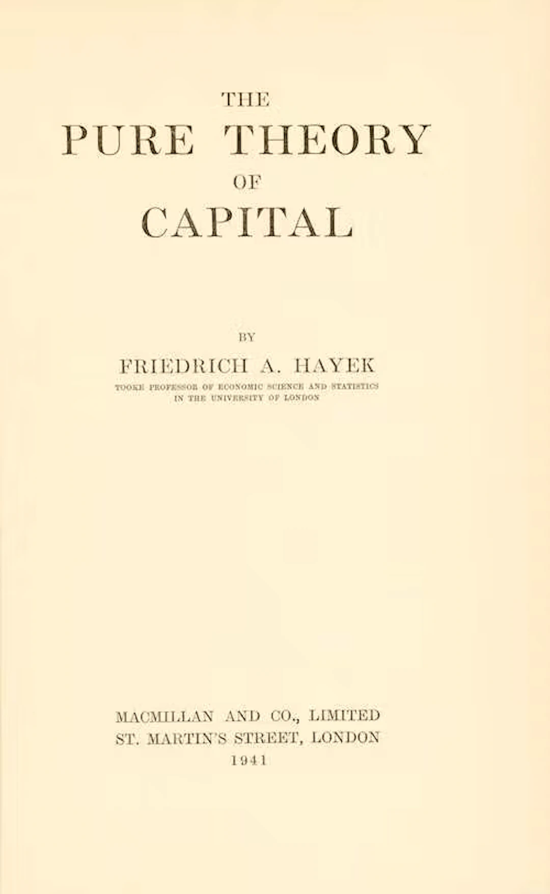 Hayek, Friedrich August von.