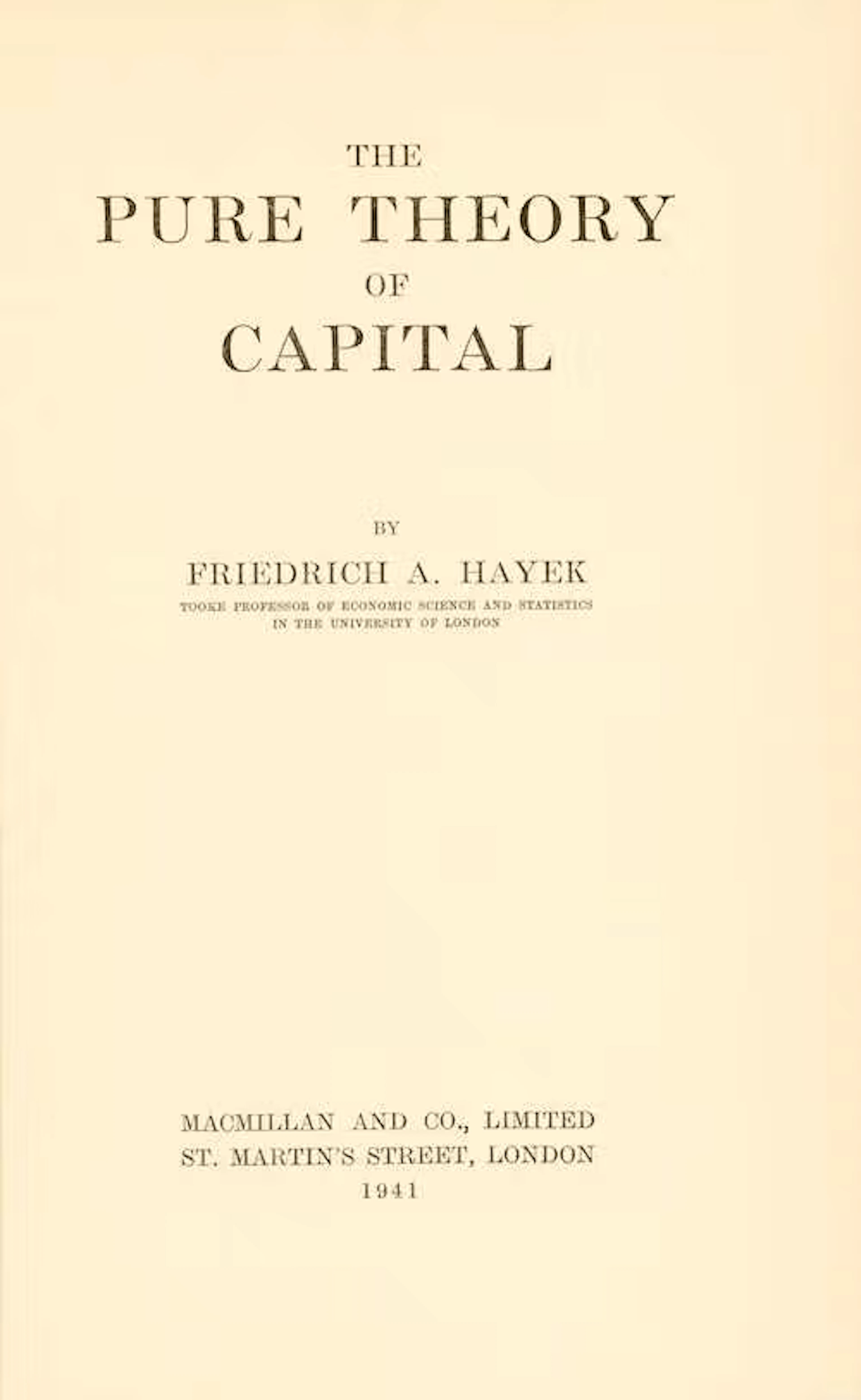 Hayek, Friedrich August von.